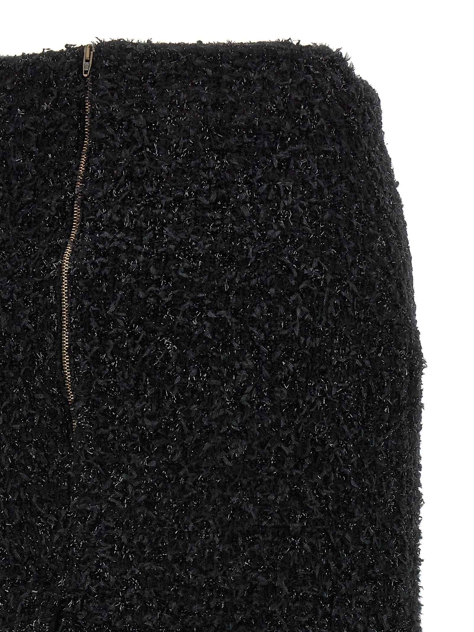 Balenciaga Black Cotton Midi Skirt