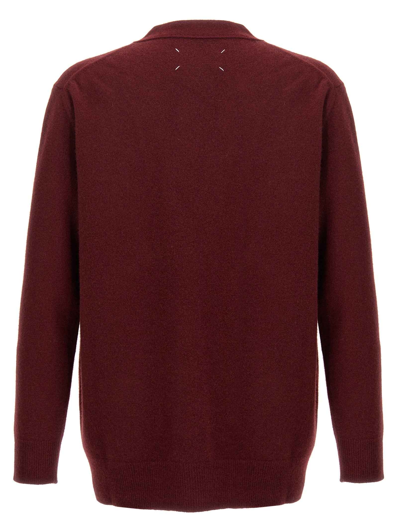 Maison Margiela Bordeaux Wool Cardigan