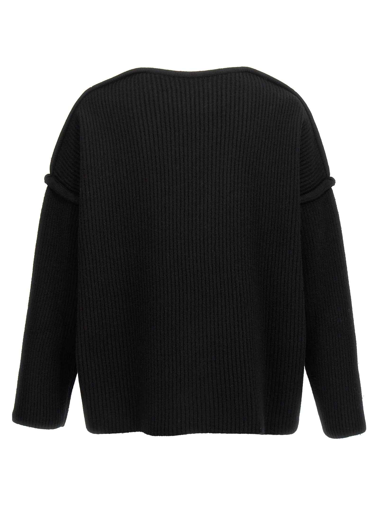 Jil Sander Black Wool Cardigan