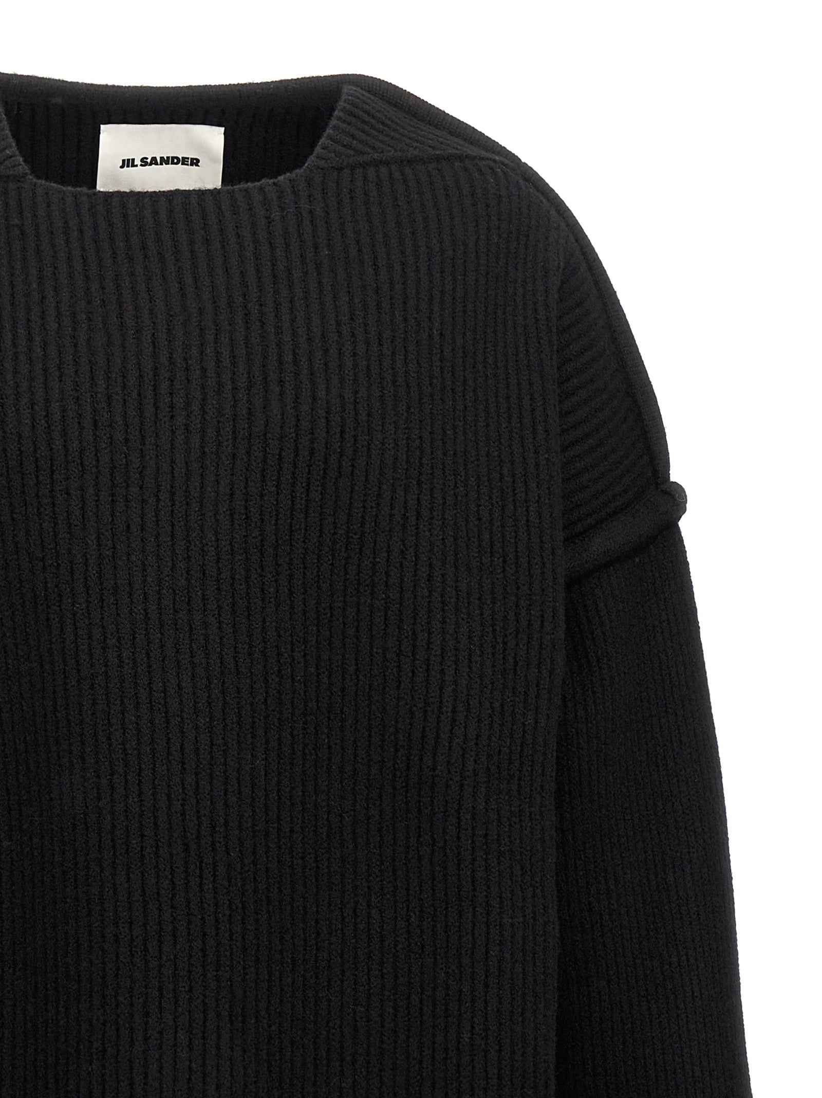 Jil Sander Black Wool Cardigan