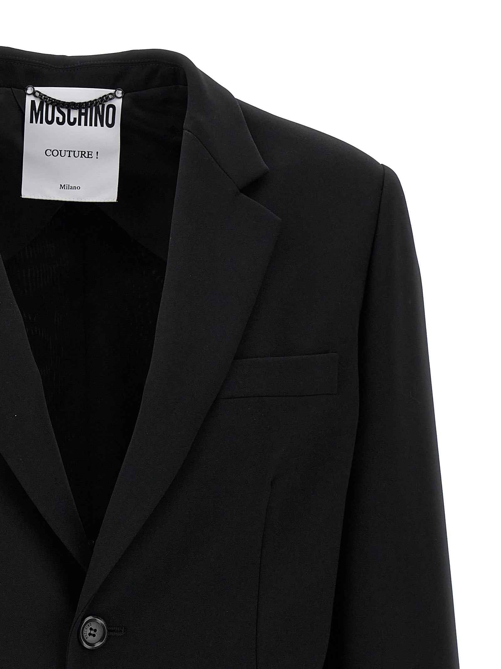 Moschino Black Polyester Blazer