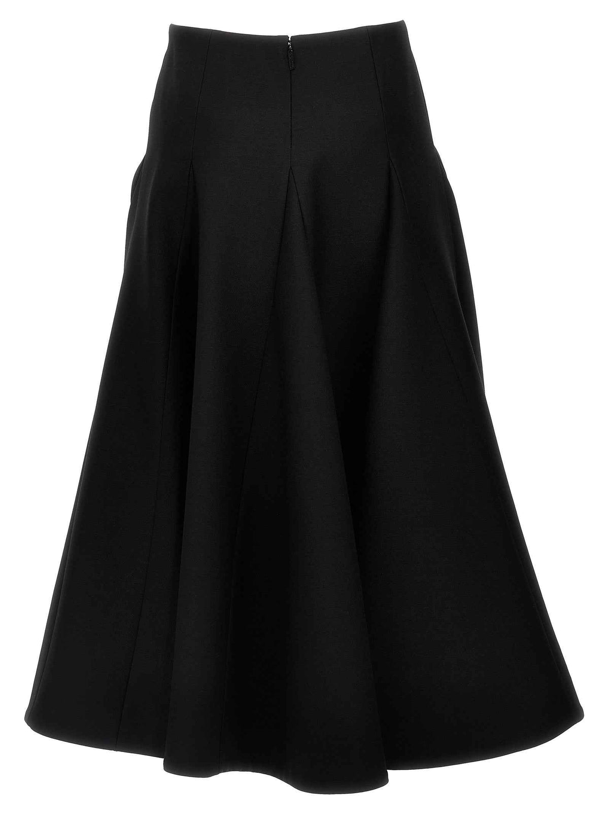 Valentino Garavani Black Virgin Wool Mini Skirt