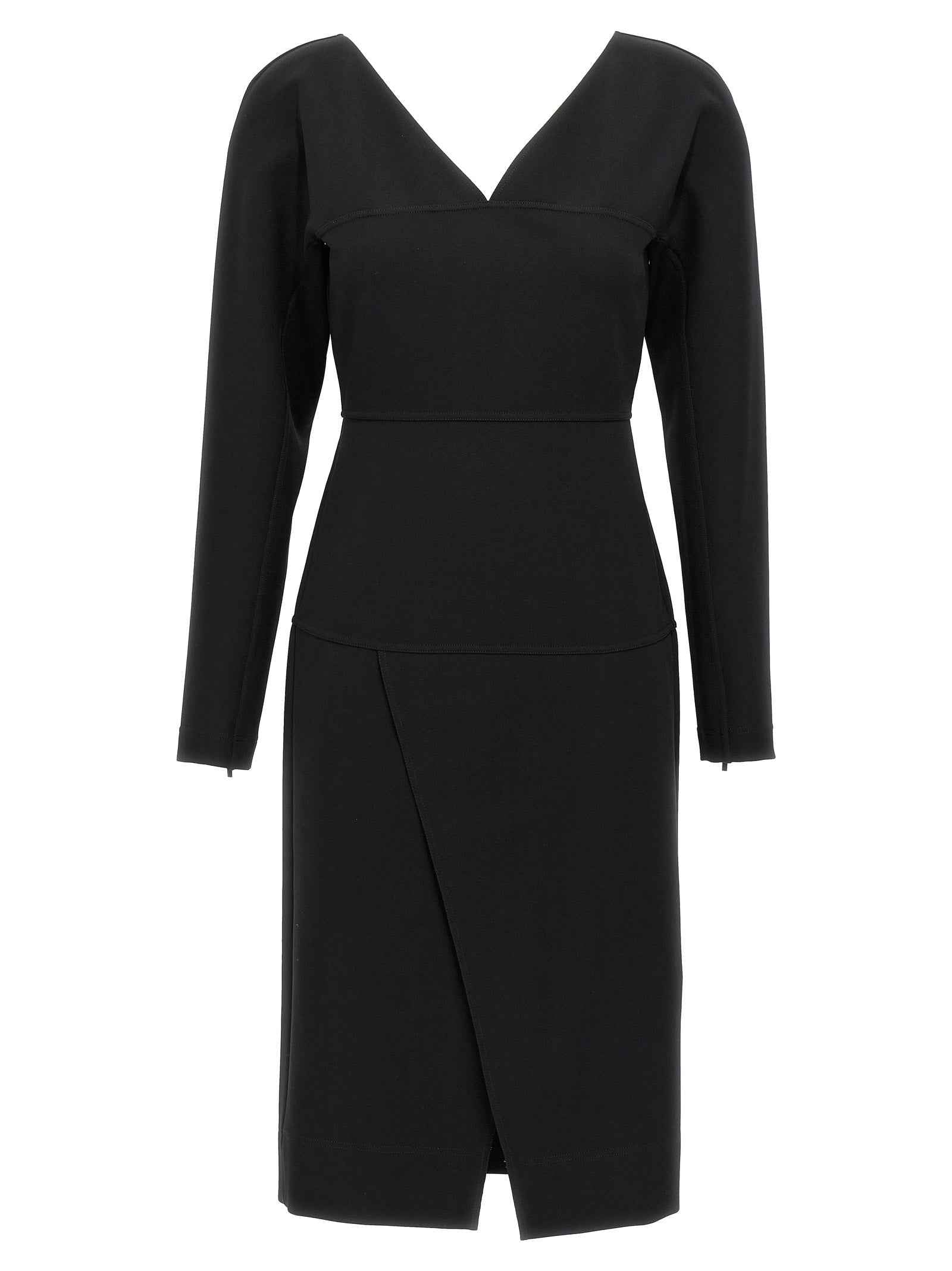 Fendi Black Viscose Midi Dress