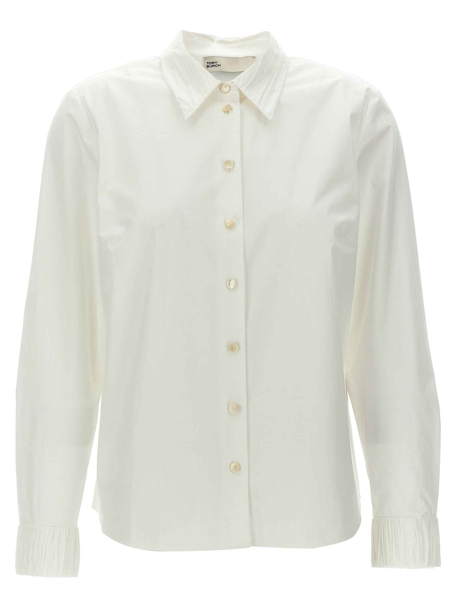 Tory Burch White Cotton Blouse