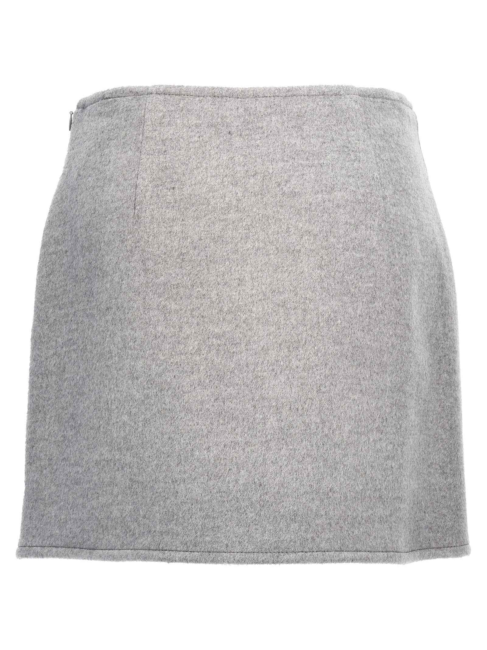 Tory Burch Gray Wool Long Skirt