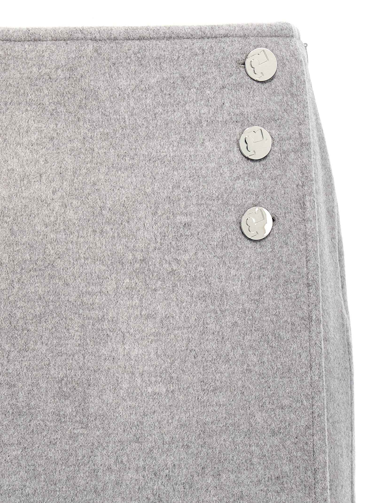 Tory Burch Gray Wool Long Skirt