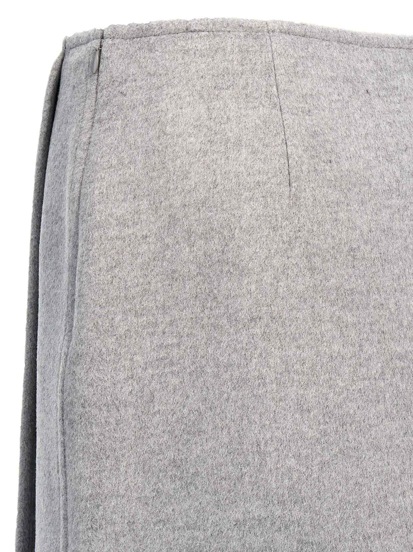 Tory Burch Gray Wool Long Skirt