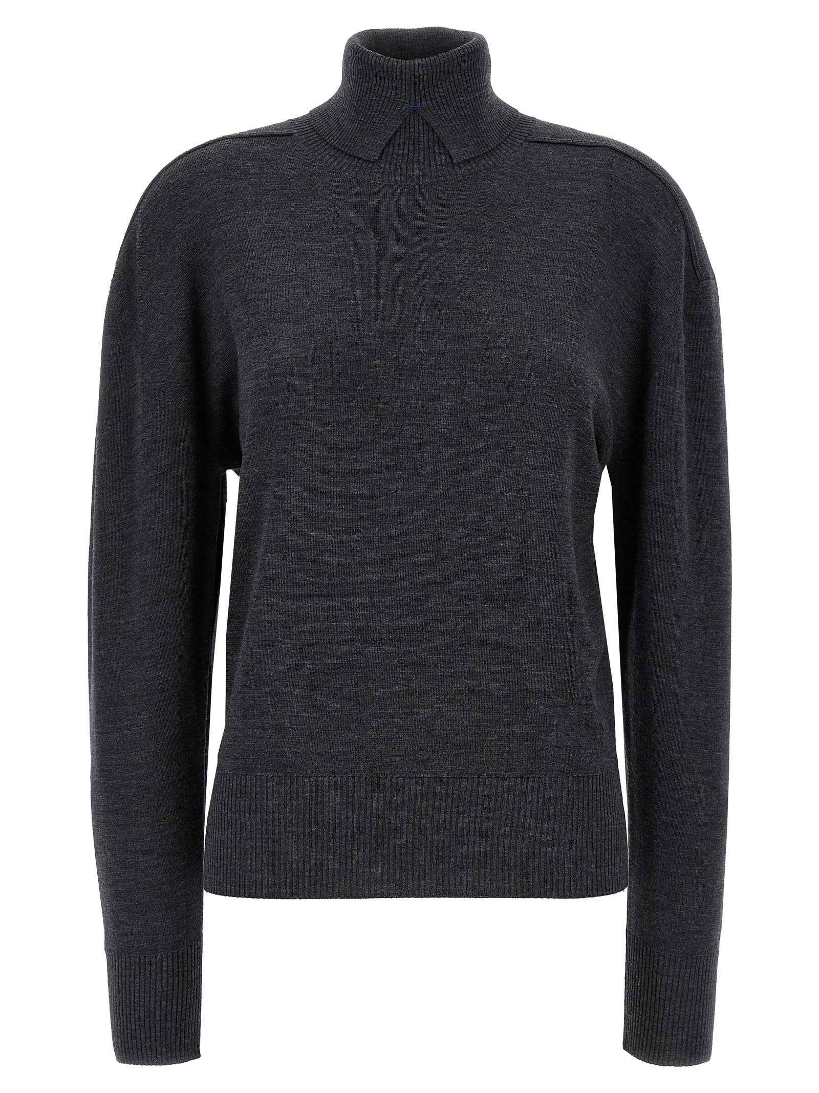 Burberry Gray Wool Cardigan