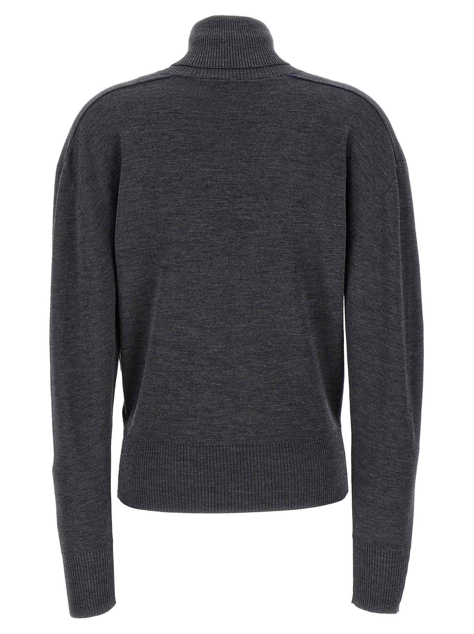 Burberry Gray Wool Cardigan
