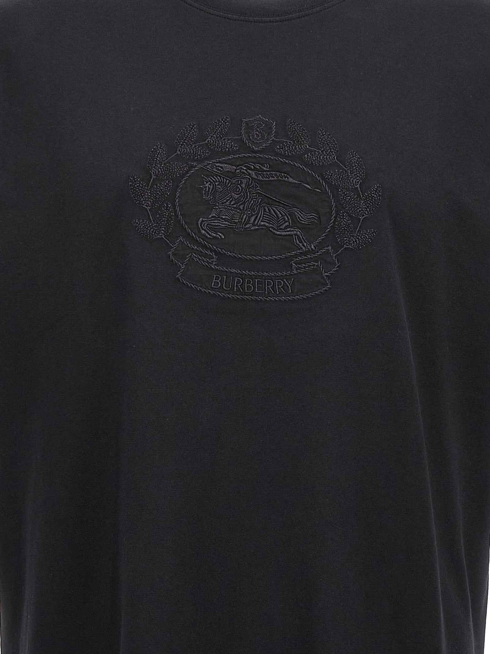 Burberry Black Cotton T-Shirt