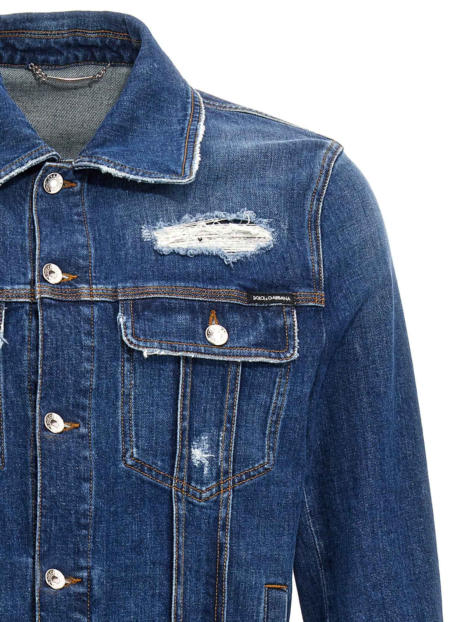 Dolce & Gabbana Blue Cotton Denim Jacket