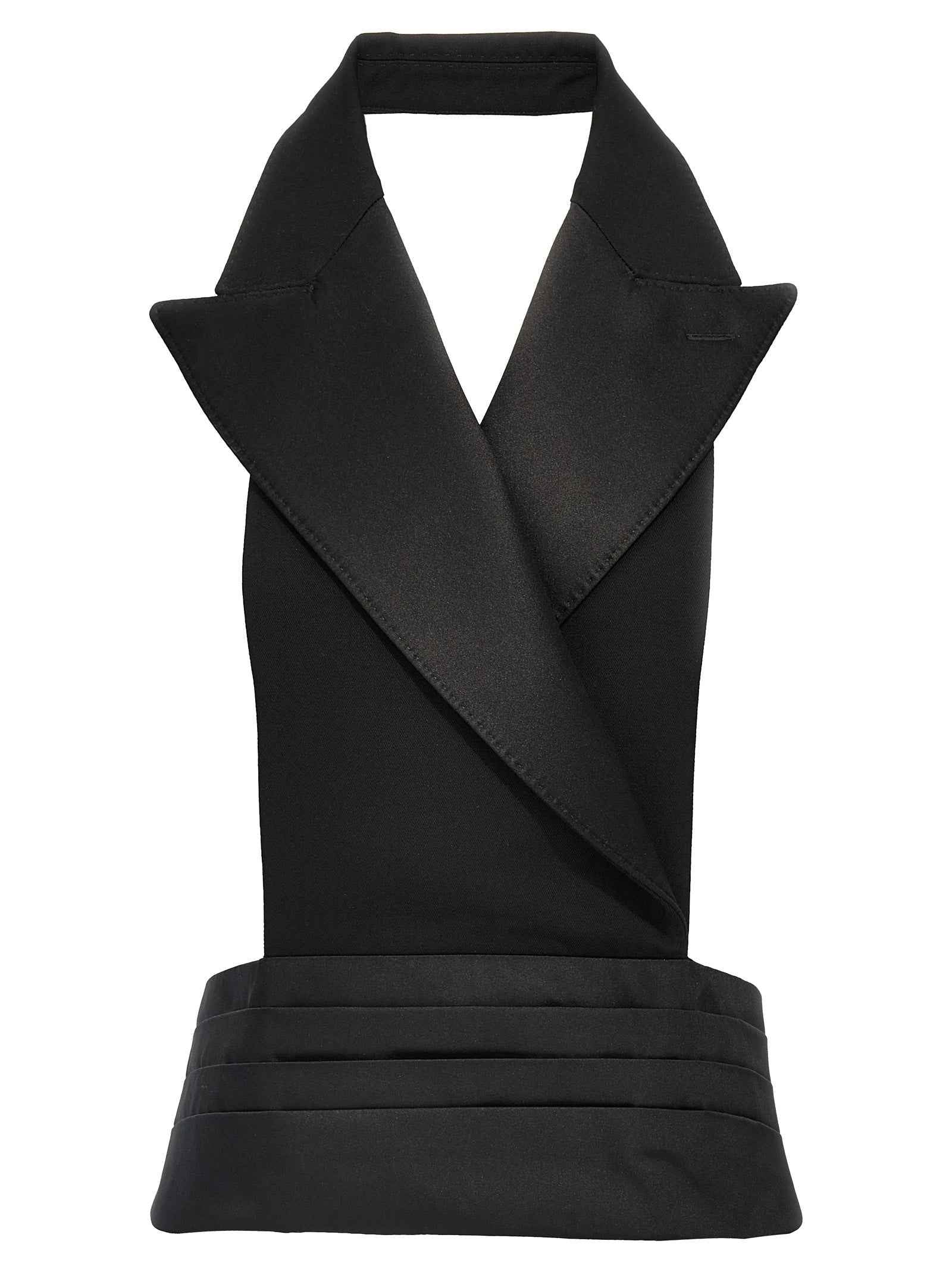 Dolce & Gabbana Black Silk Sleeveless Jacket