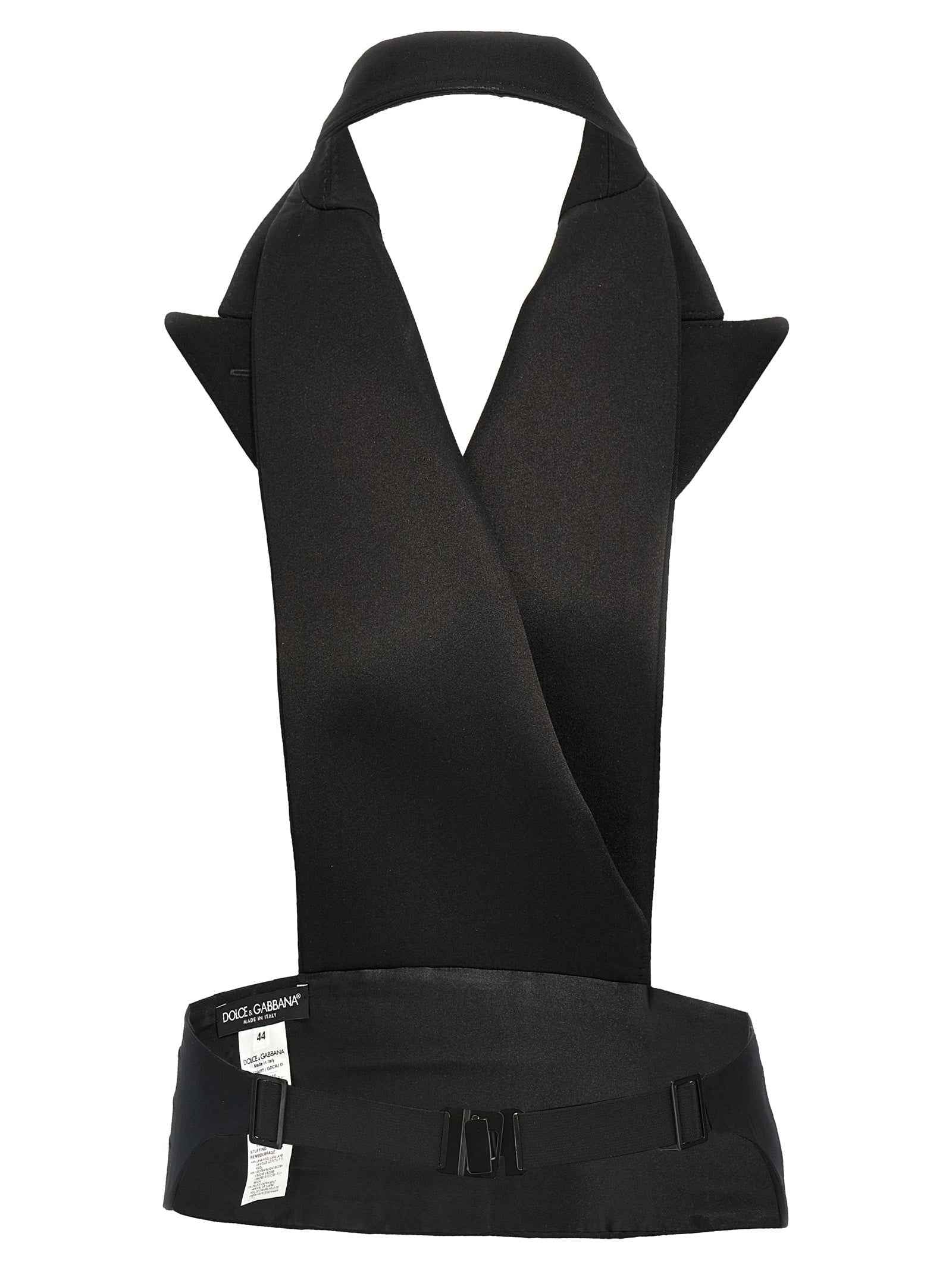 Dolce & Gabbana Black Silk Sleeveless Jacket
