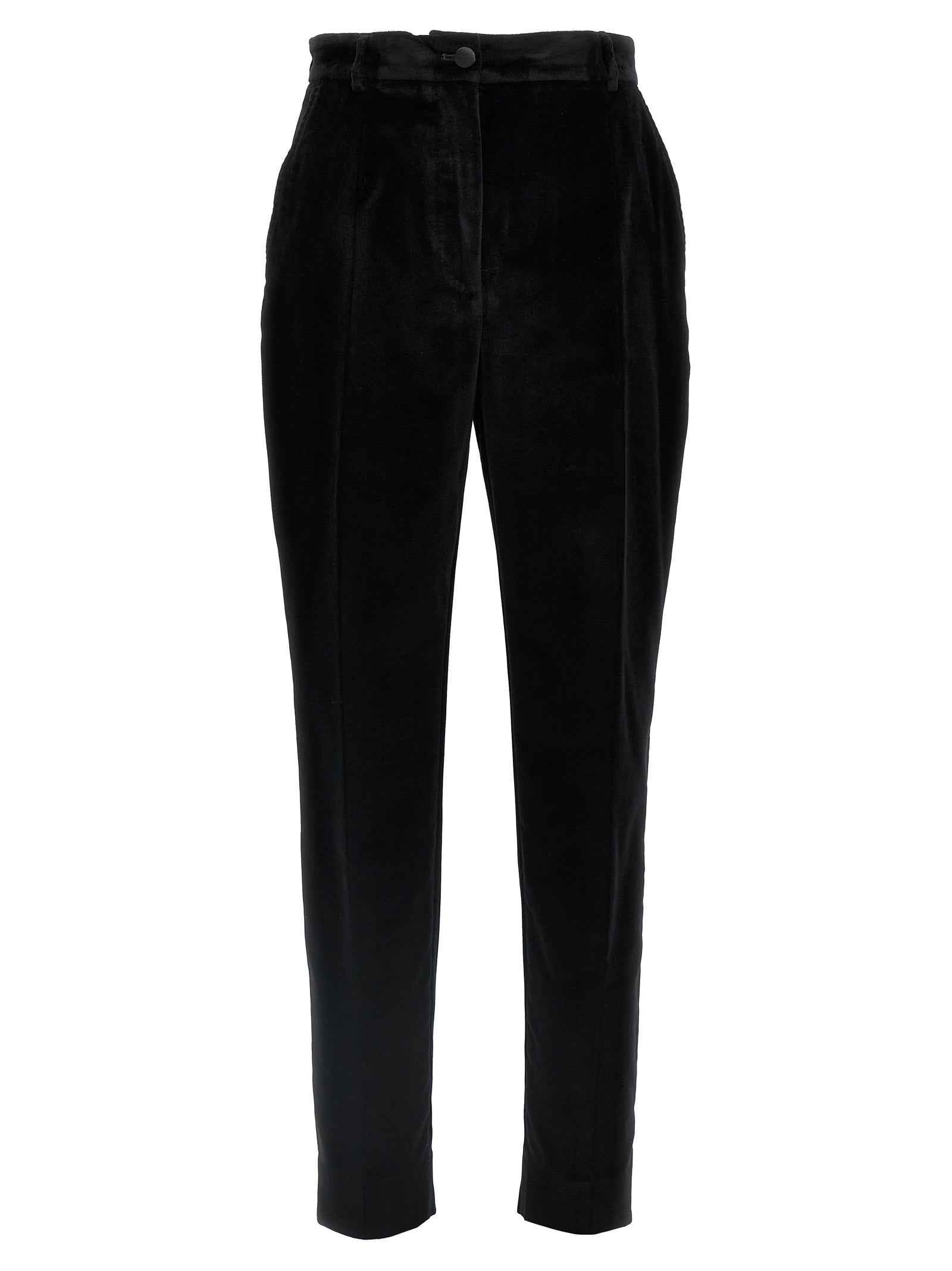 Dolce & Gabbana Black Cotton Dress Pants