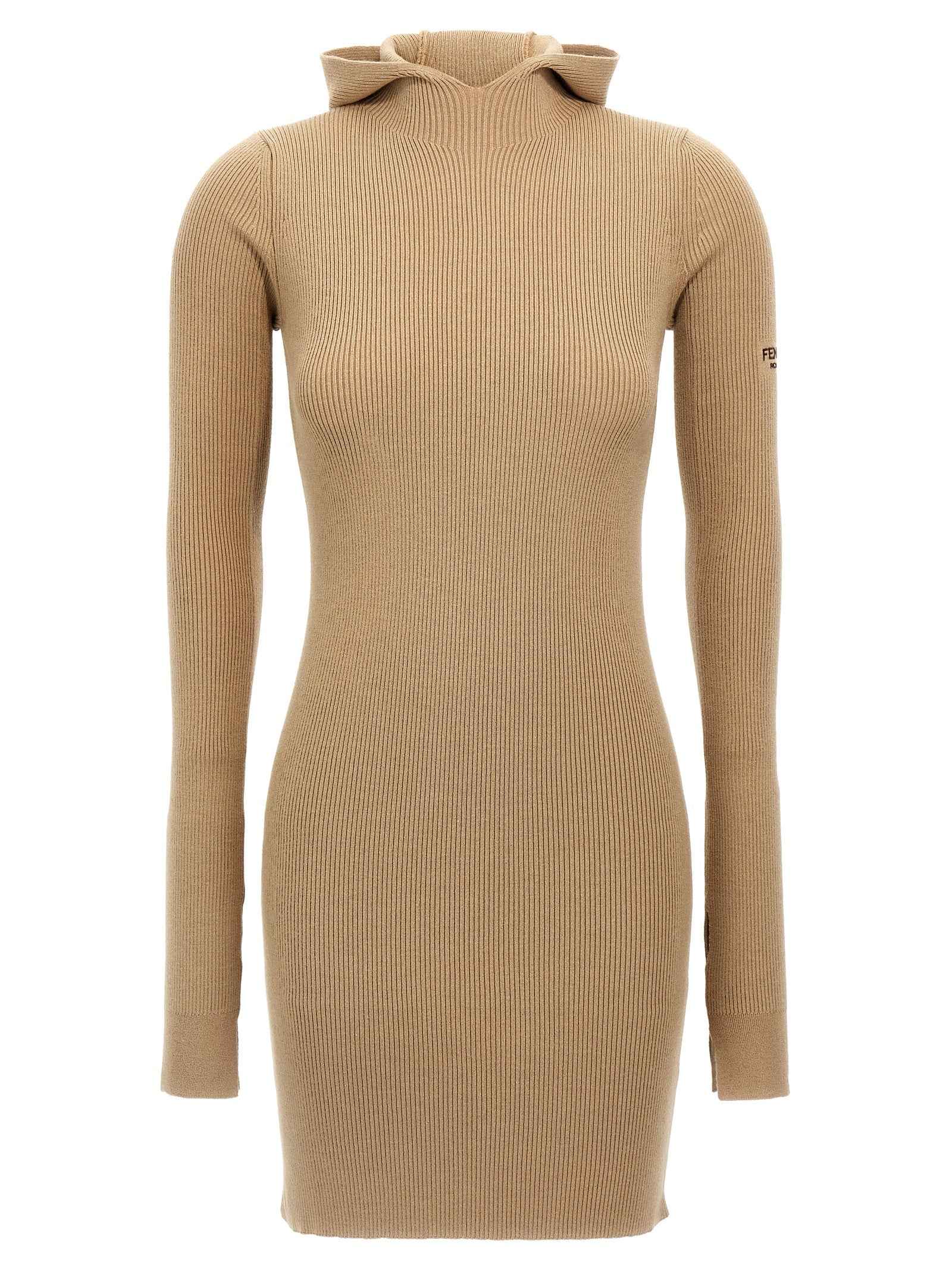 Fendi Beige Wool Short Dress