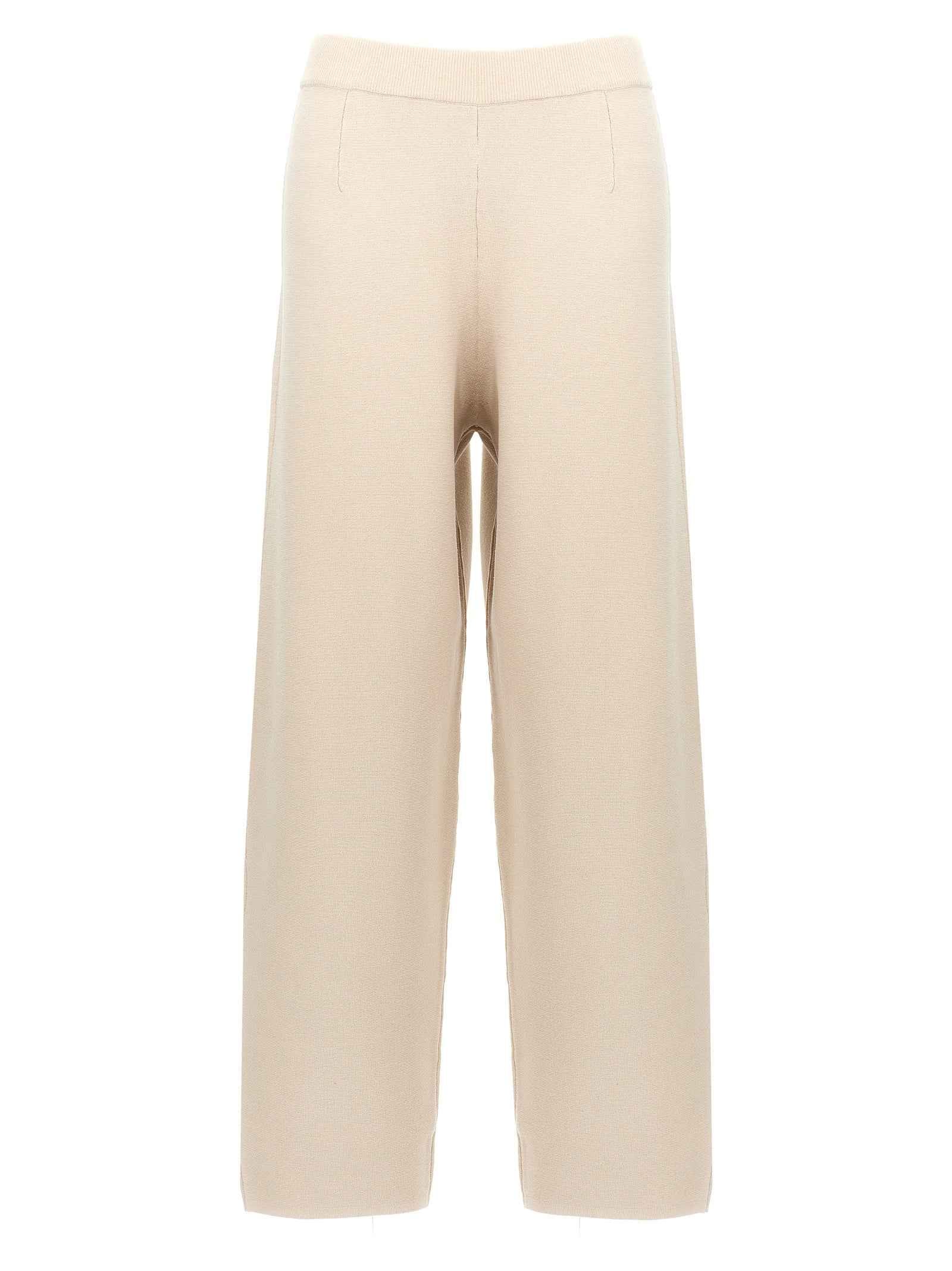 Max Mara Beige Viscose Casual Pants