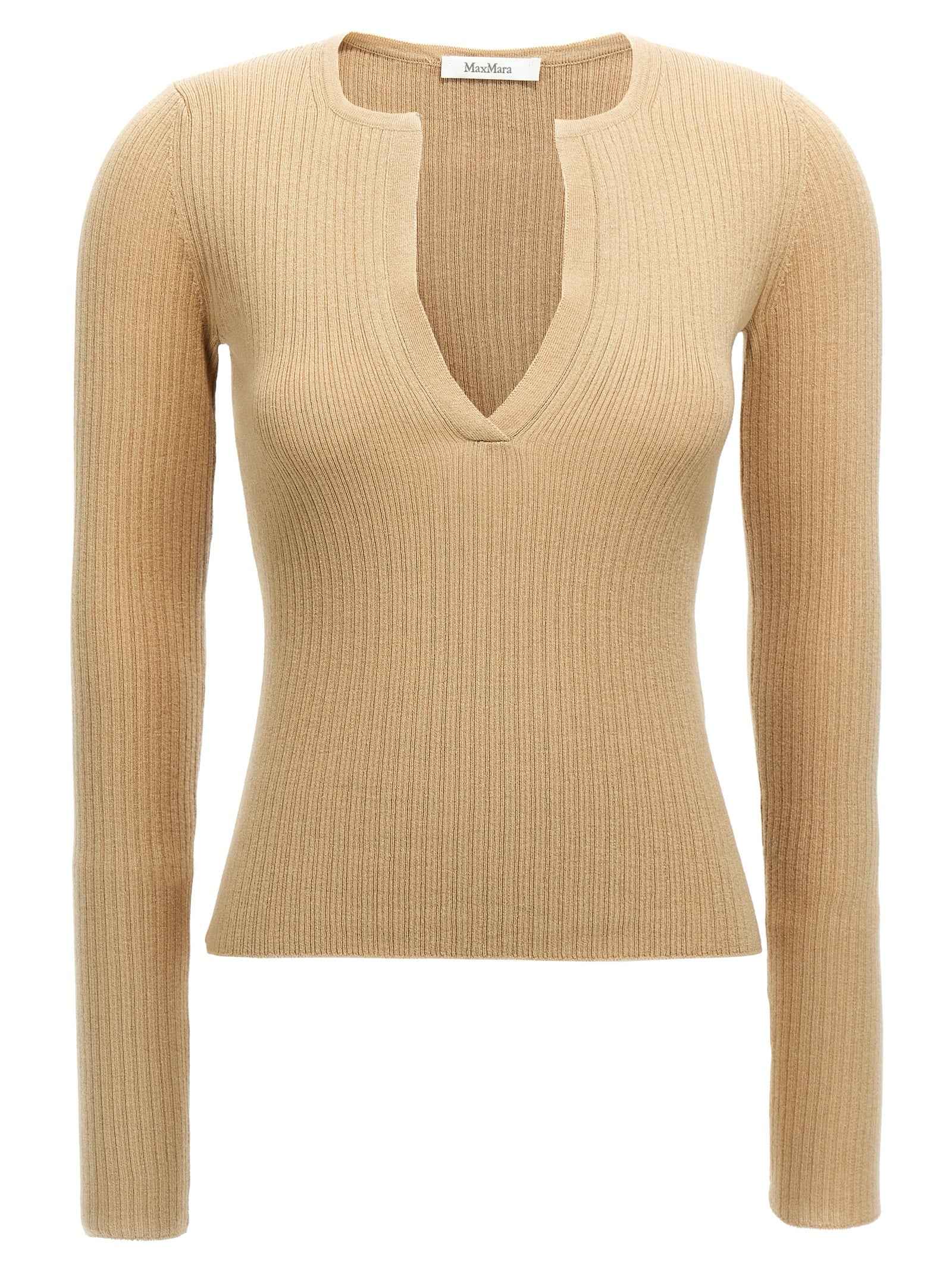 Max Mara Beige Silk Cardigan