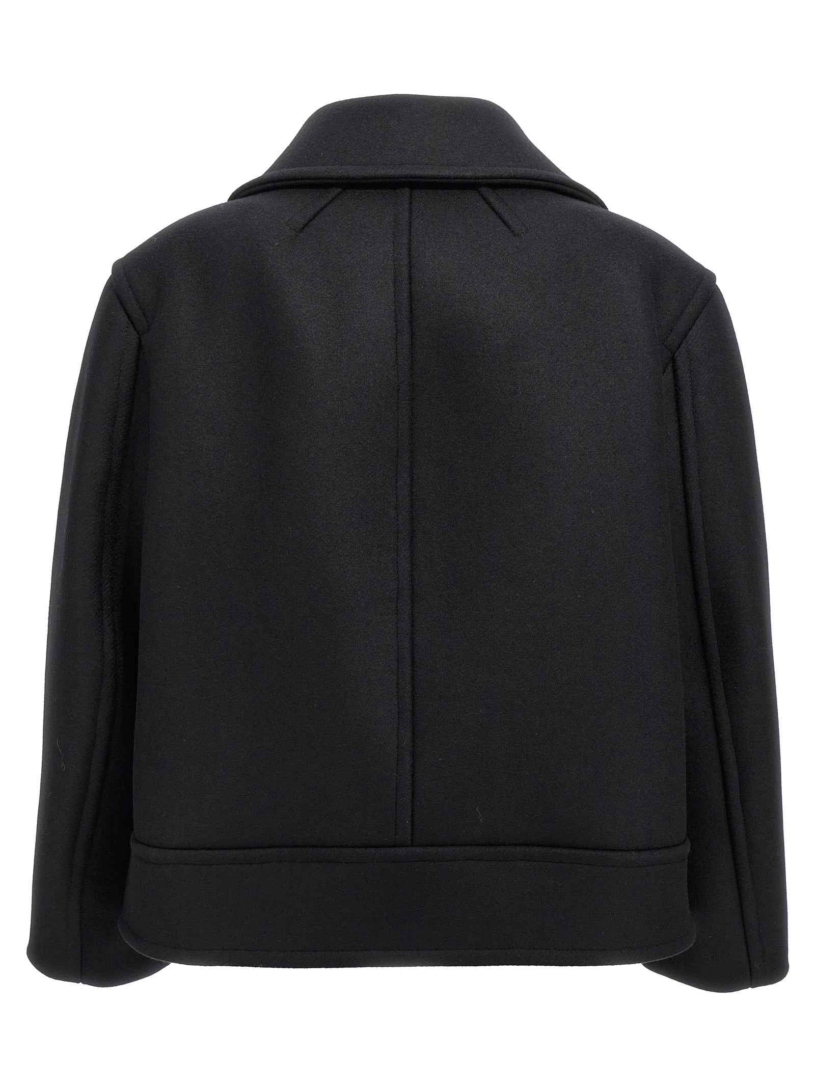 Saint Laurent Black Virgin Wool Coat