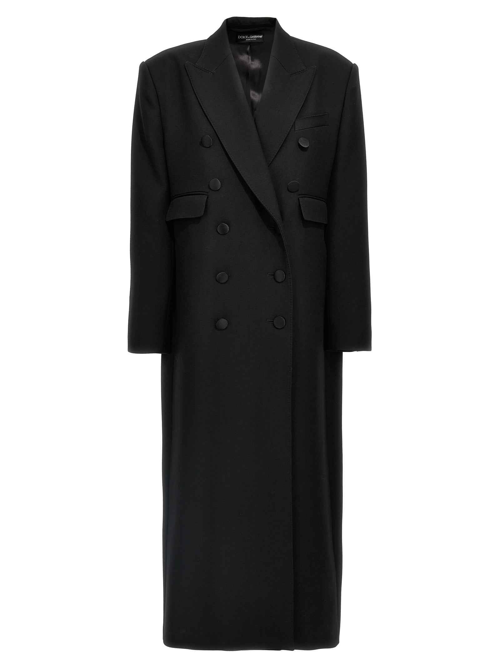 Dolce & Gabbana Black Virgin Wool Coat