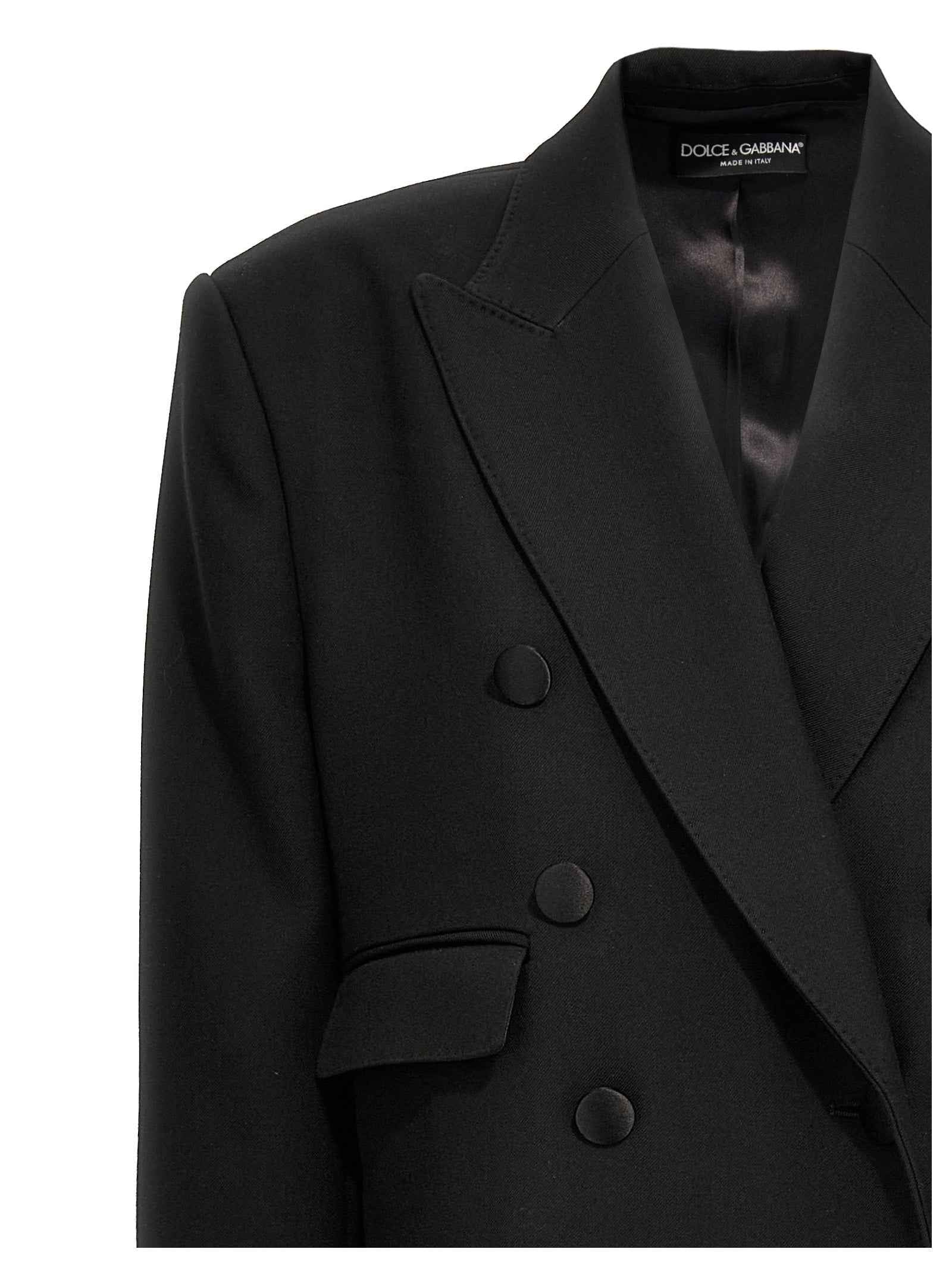 Dolce & Gabbana Black Virgin Wool Coat