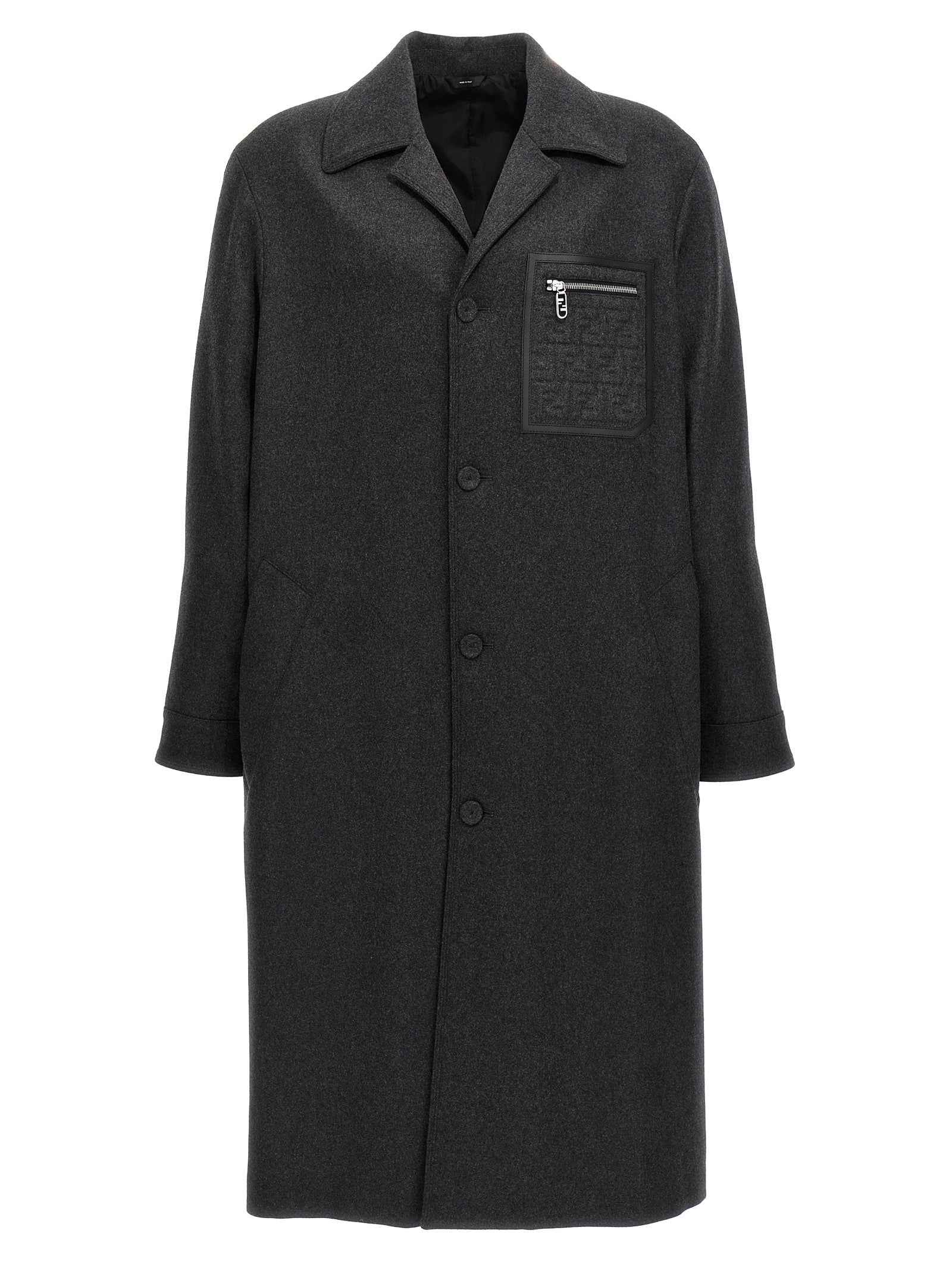 Fendi Gray Cashmere Coat