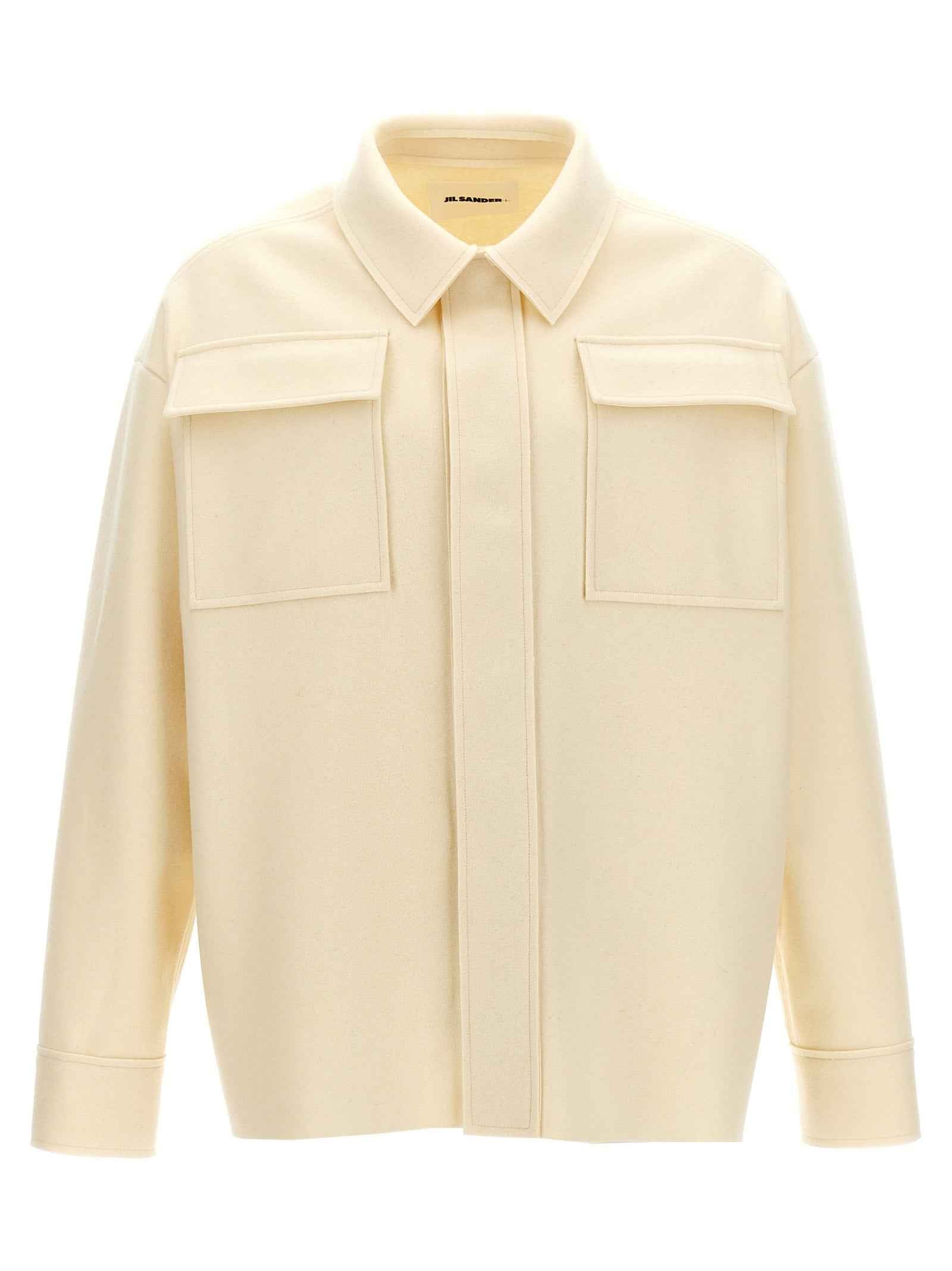 Jil Sander White Wool Blouse