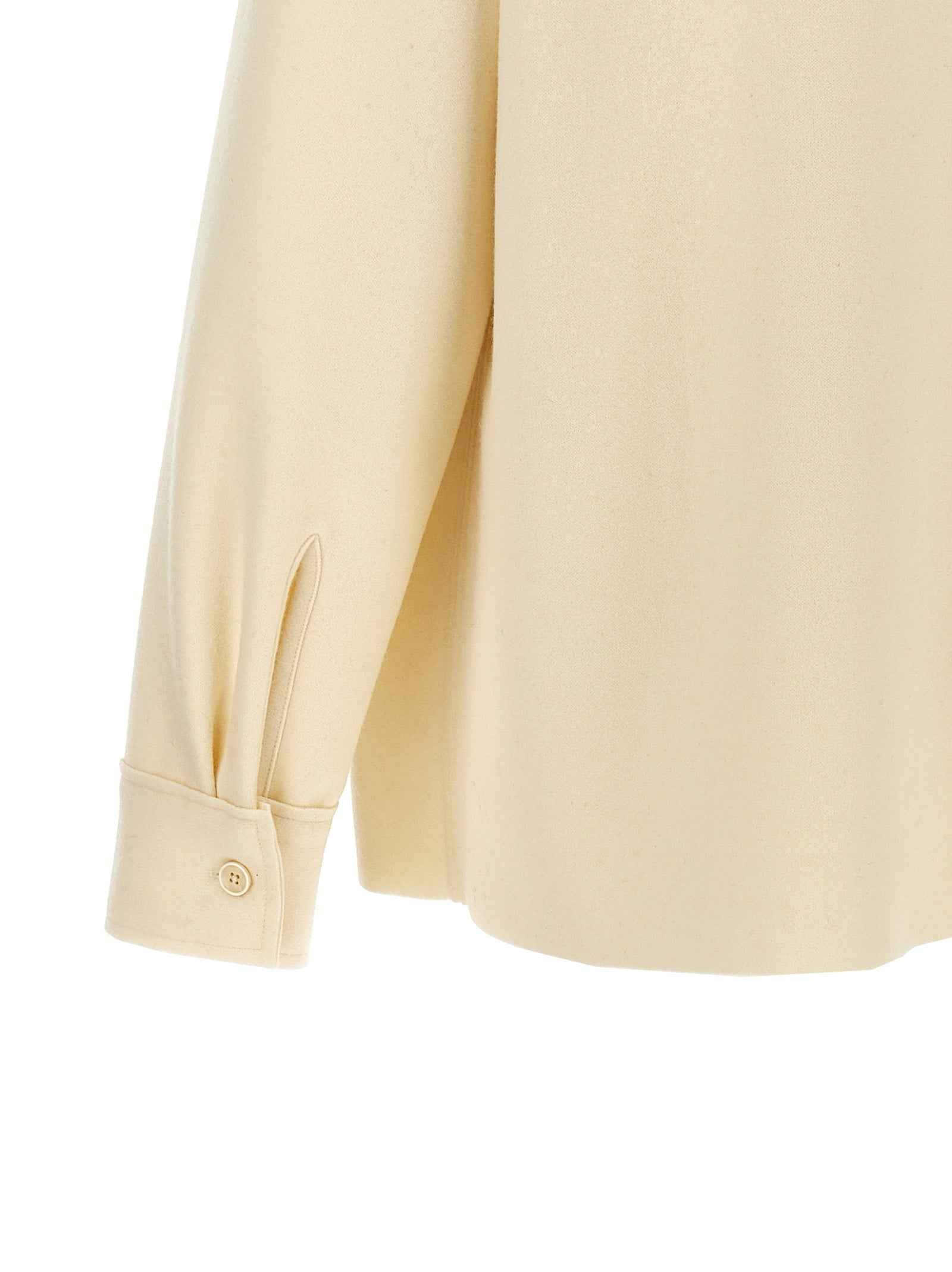Jil Sander White Wool Blouse