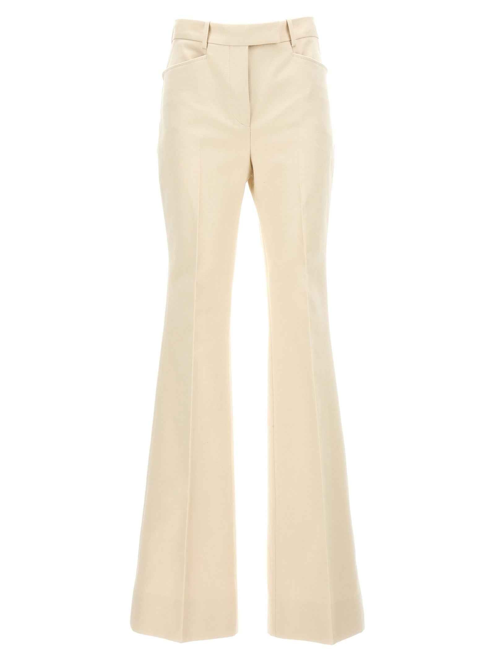 Tom Ford White Cotton Flared Pants
