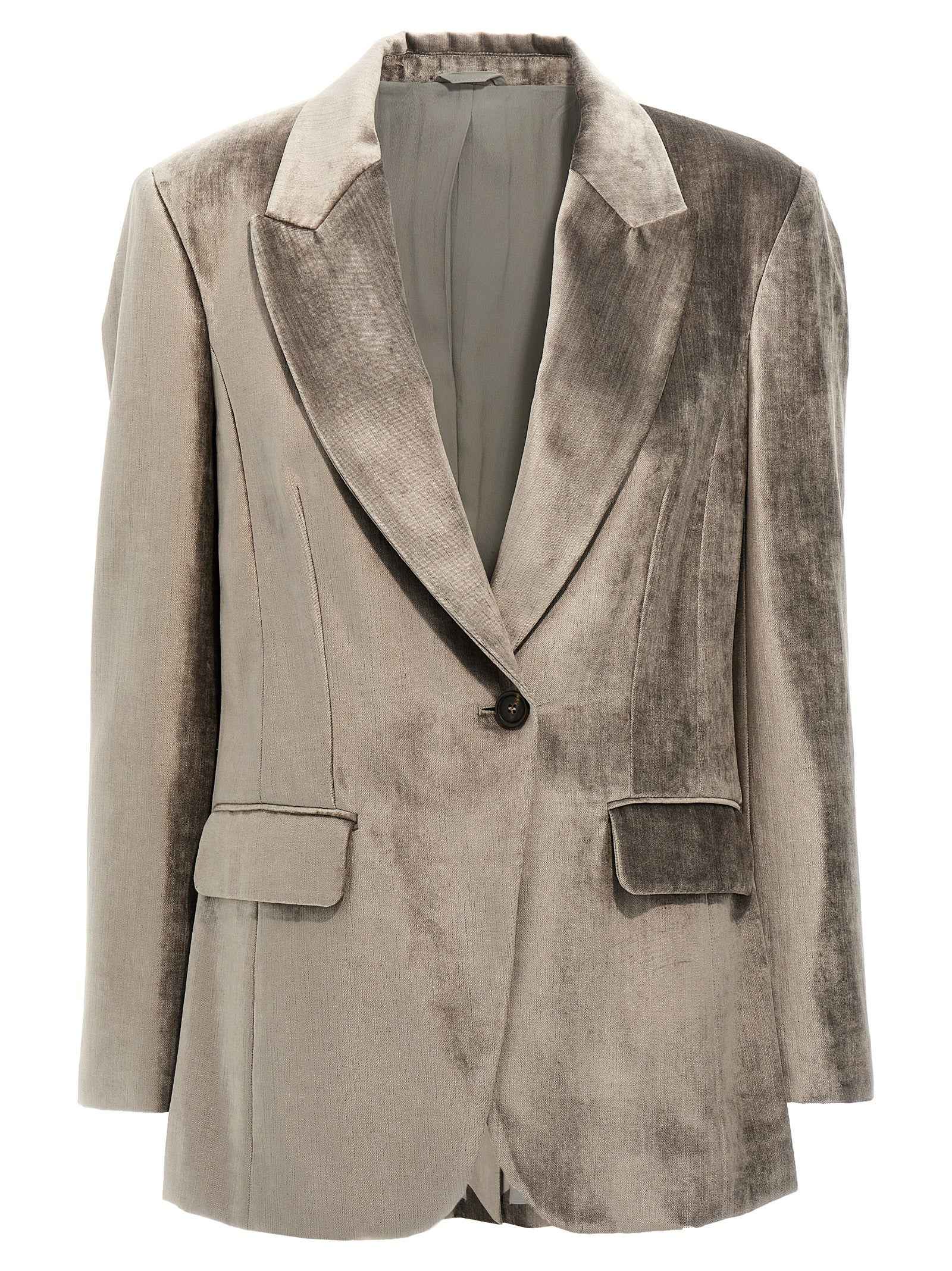 Brunello Cucinelli Gray Cotton Blazer