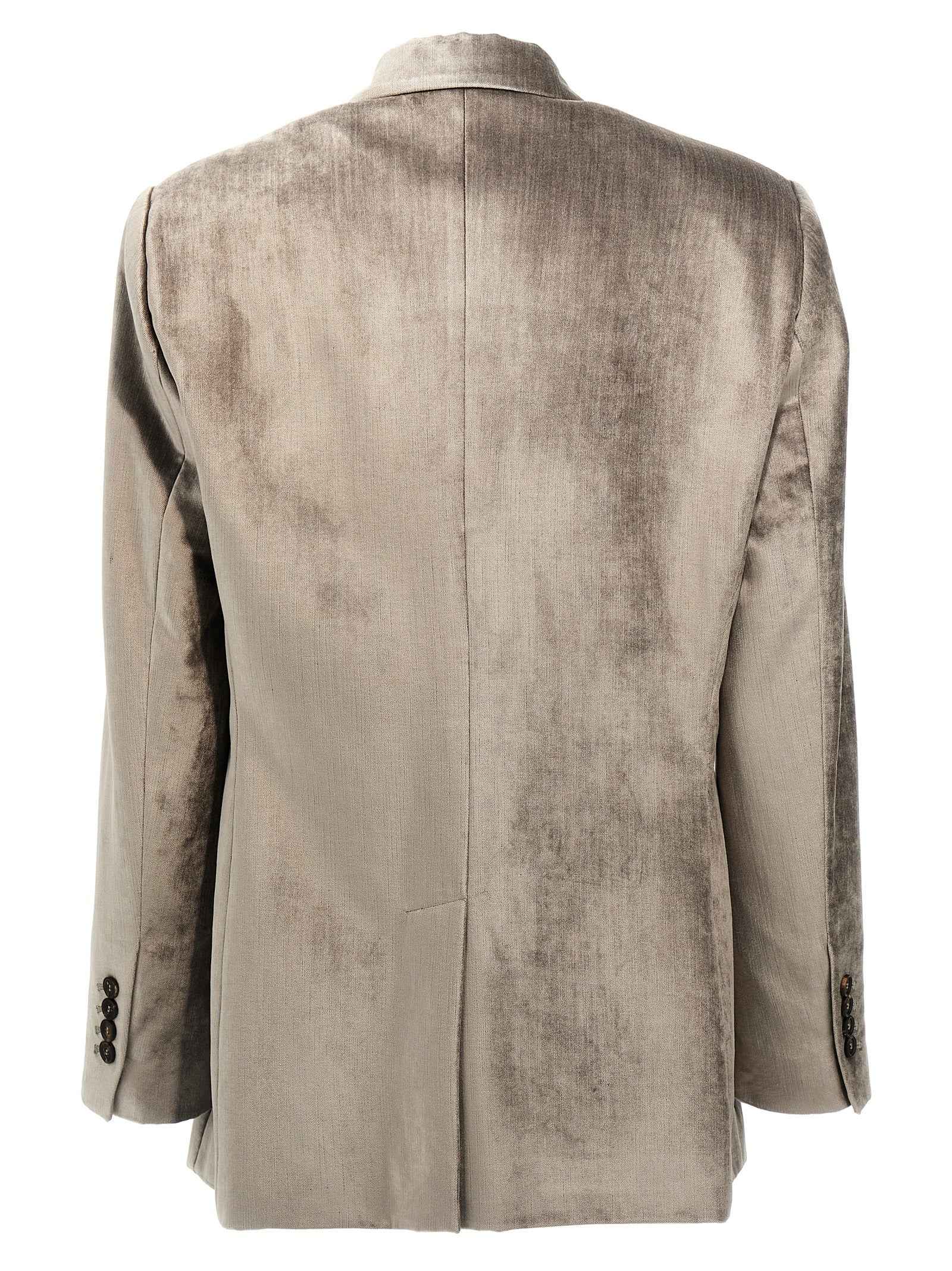 Brunello Cucinelli Gray Cotton Blazer
