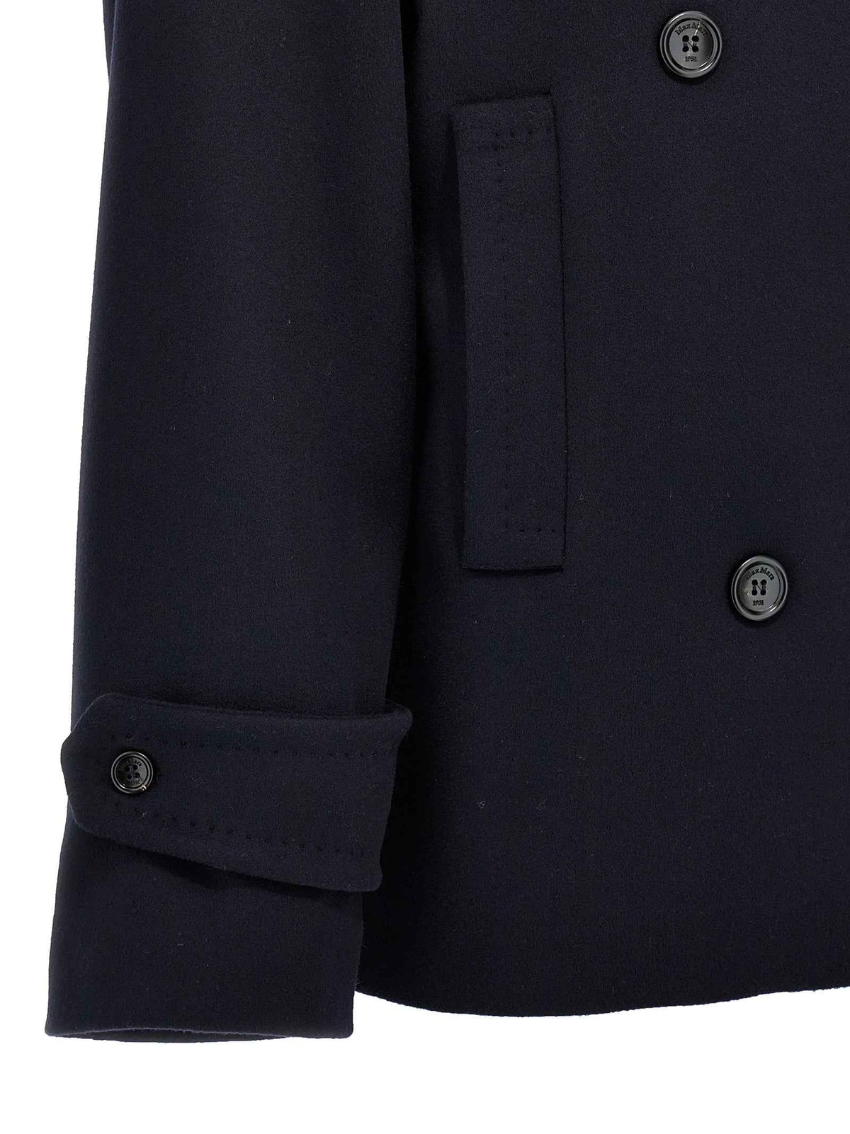 Max Mara Blue Virgin Wool Coat