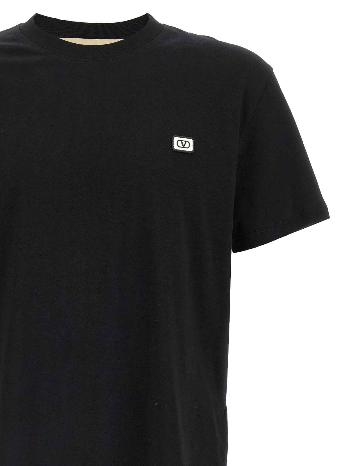 Valentino Garavani Black Cotton T-Shirt