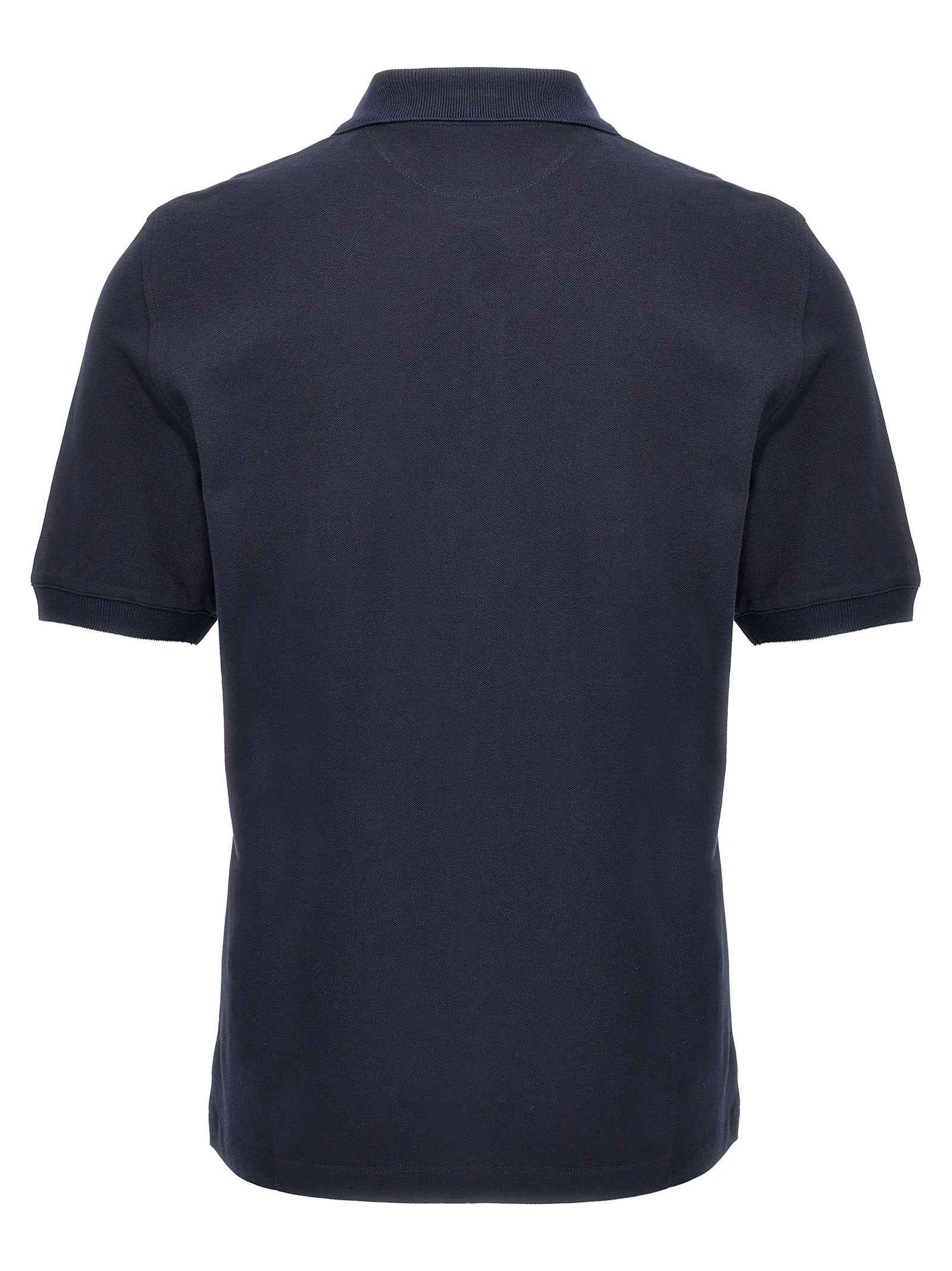Brunello Cucinelli Blue Cotton Polo Shirt