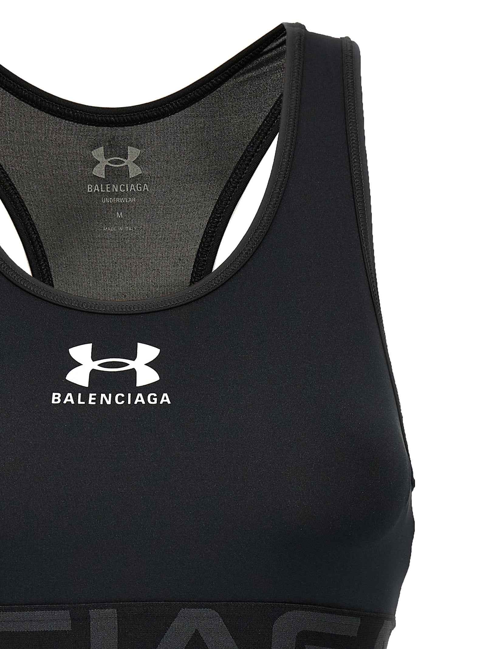 Balenciaga Black Polyester Sport Bra
