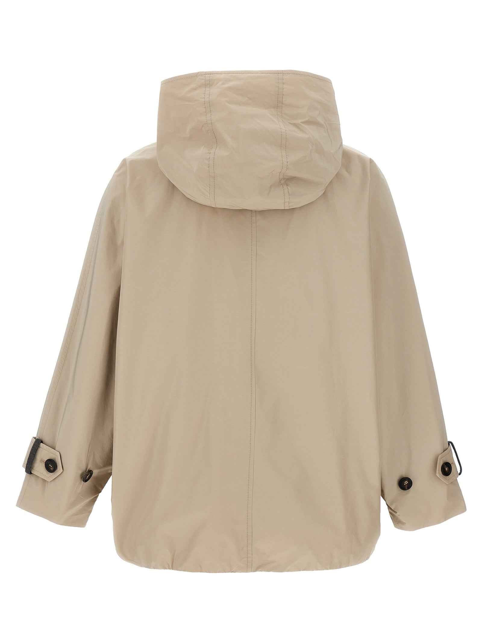 Brunello Cucinelli Beige Polyester Full-Length Jacket