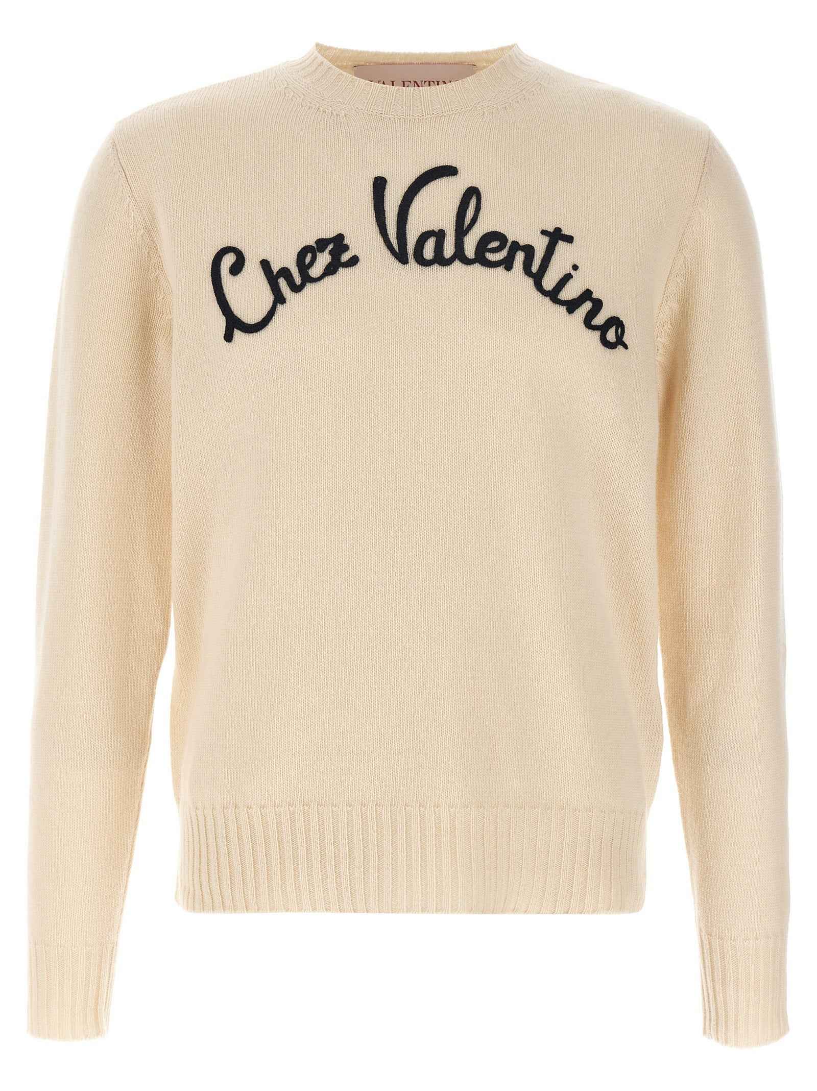 Valentino Garavani Beige Virgin Wool Cardigan