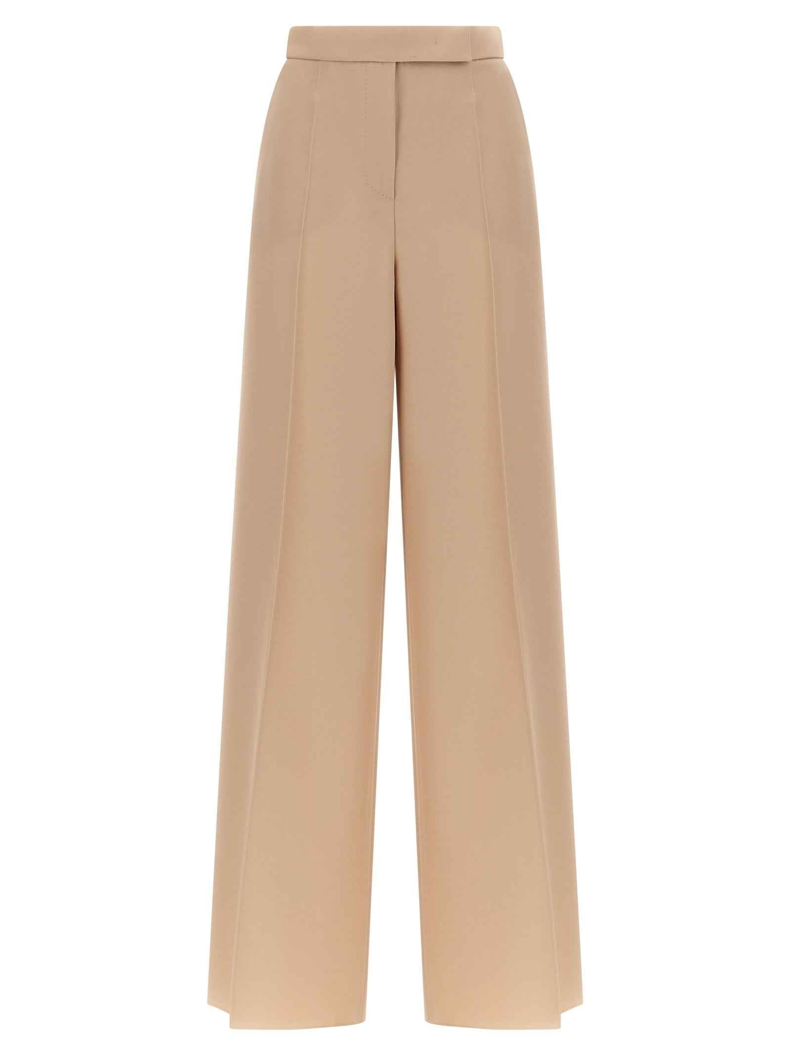Max Mara Beige Virgin Wool Casual Pants