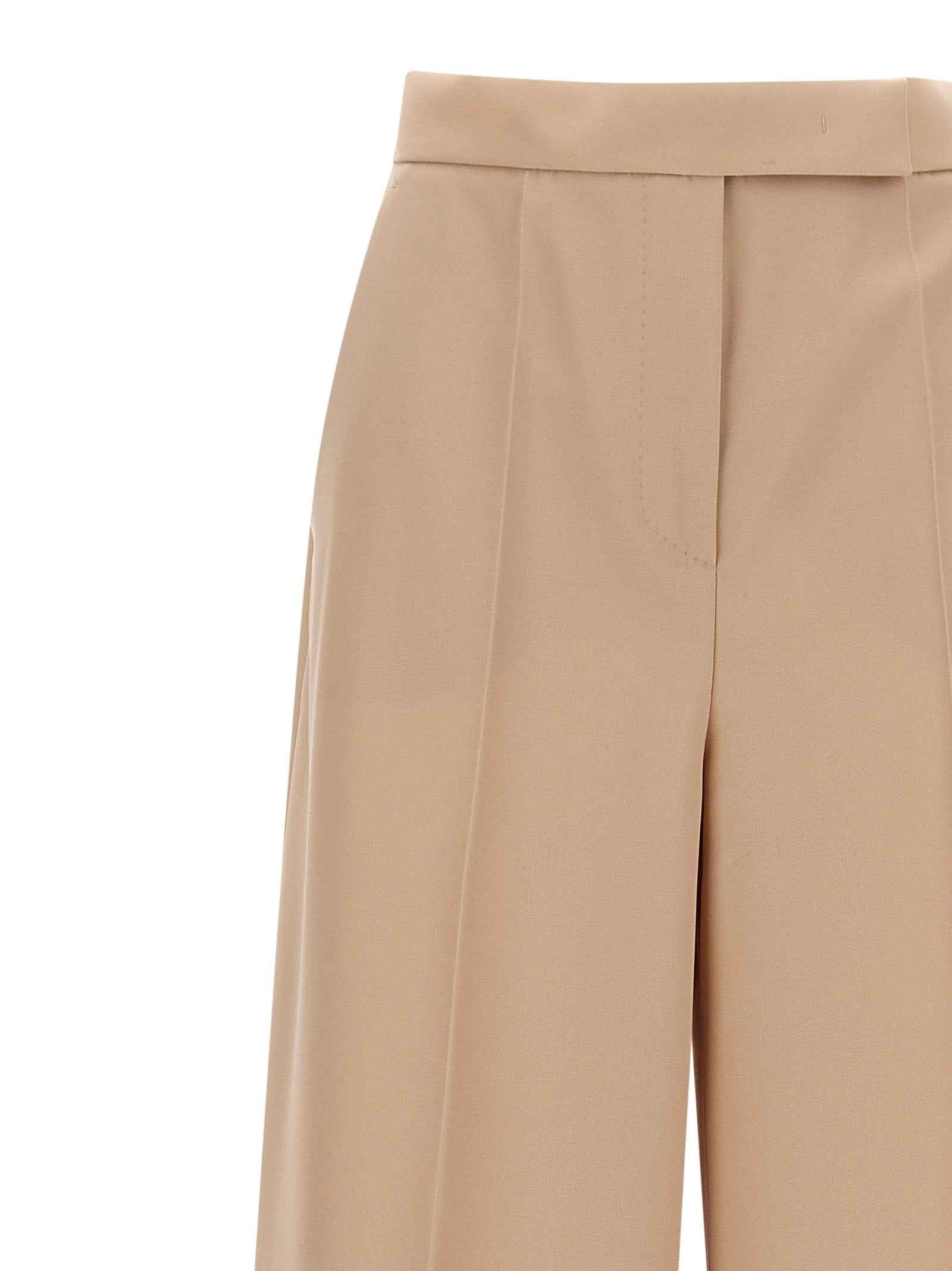 Max Mara Beige Virgin Wool Casual Pants