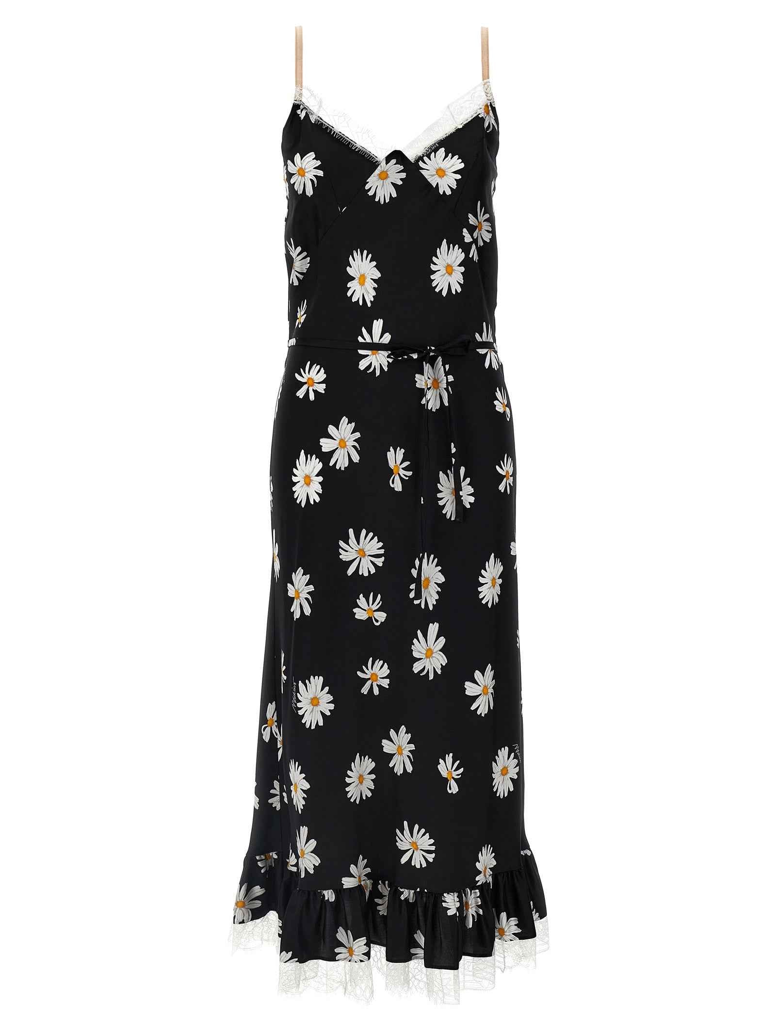 Moschino Black Silk Midi Dress
