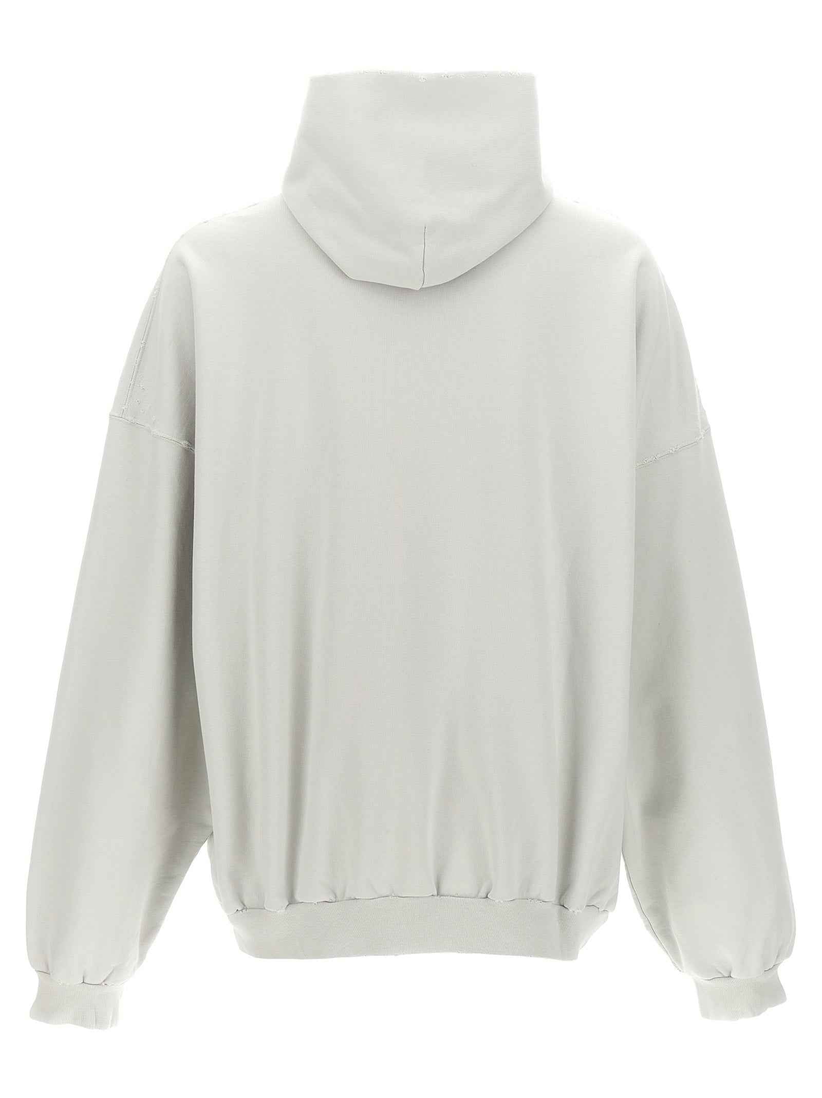 Balenciaga White Cotton Sweatshirt