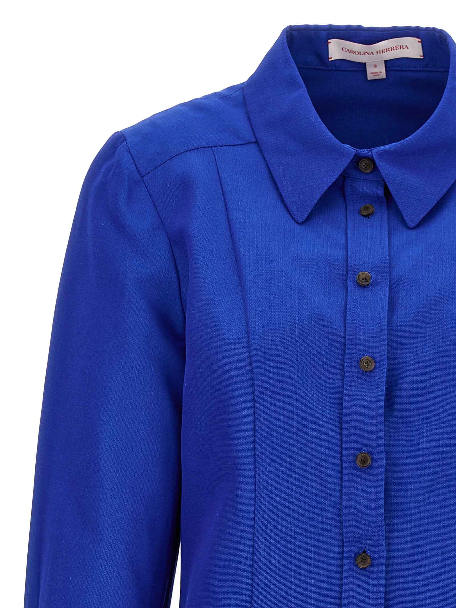 Carolina Herrera Blue Cotton Blouse