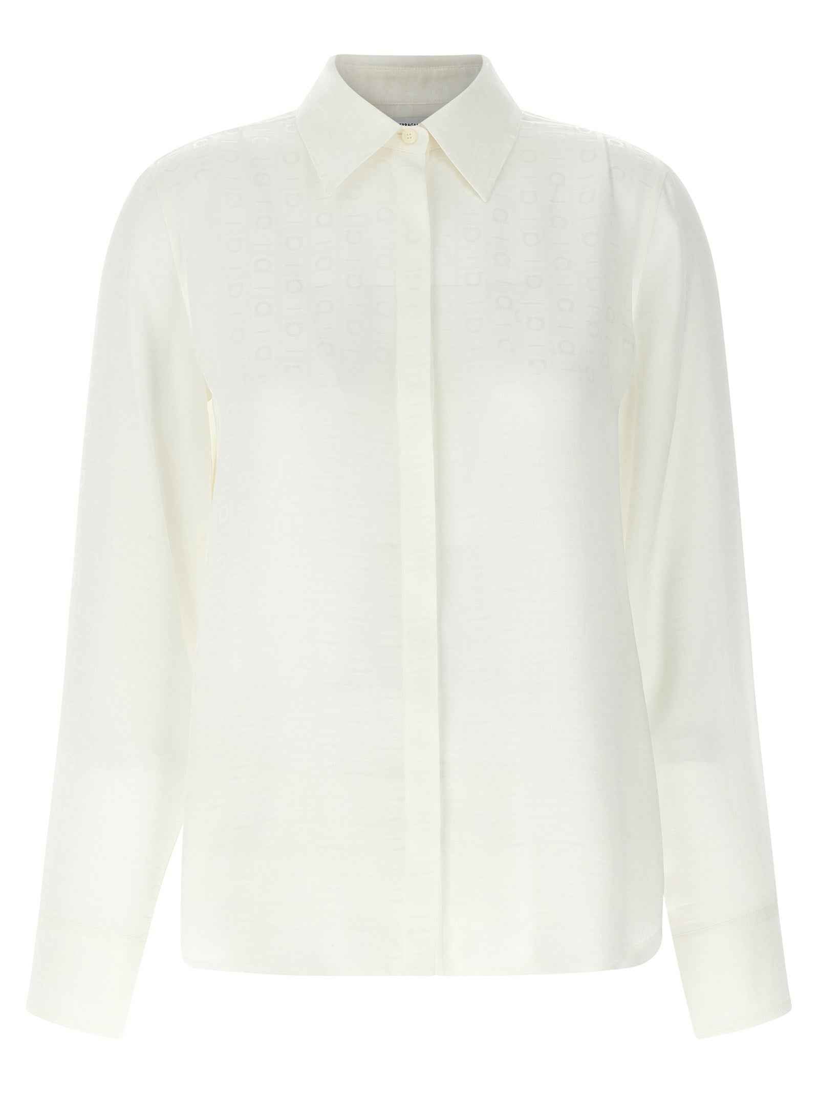 Ferragamo White Silk Blouse