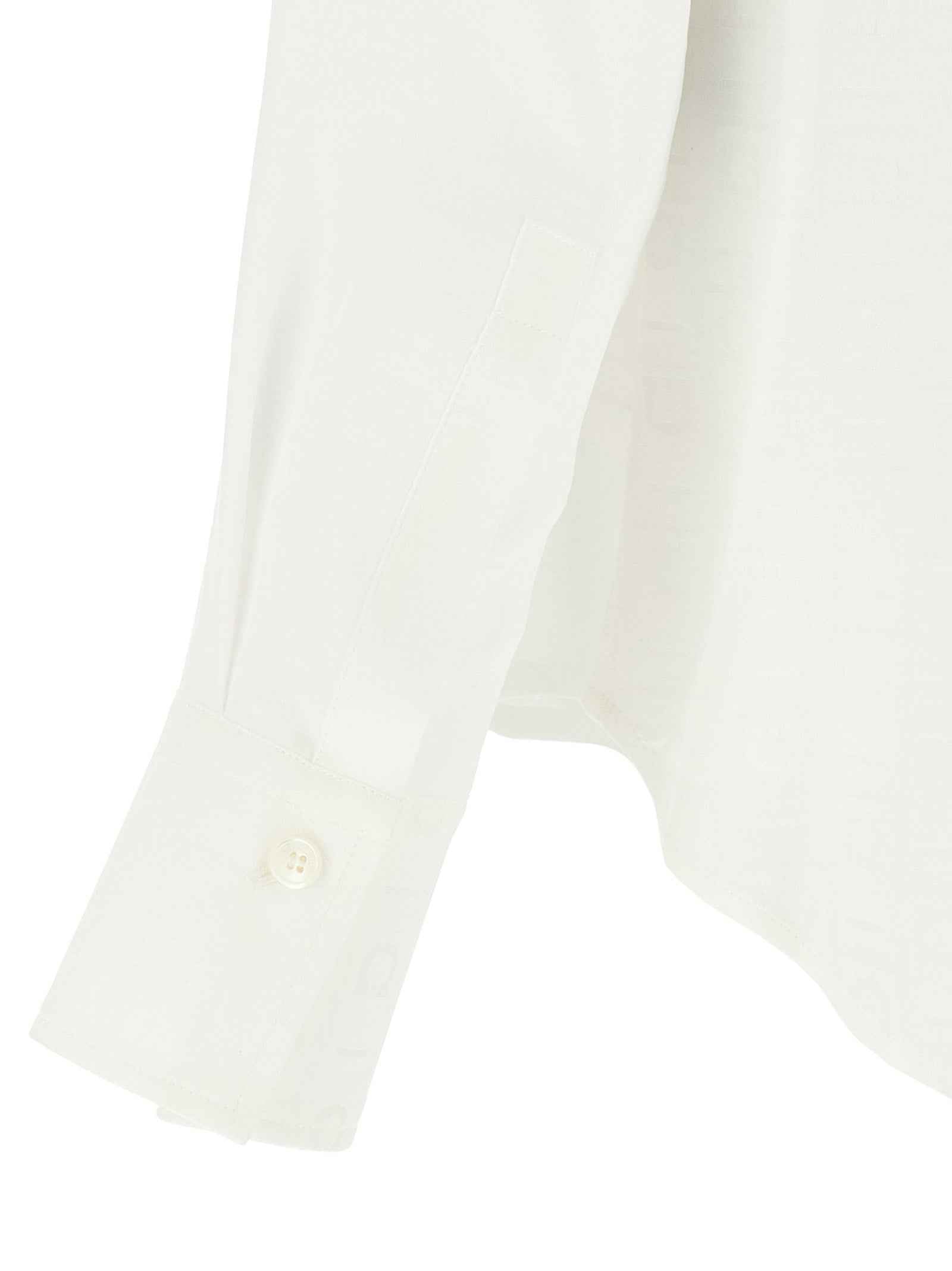 Ferragamo White Silk Blouse