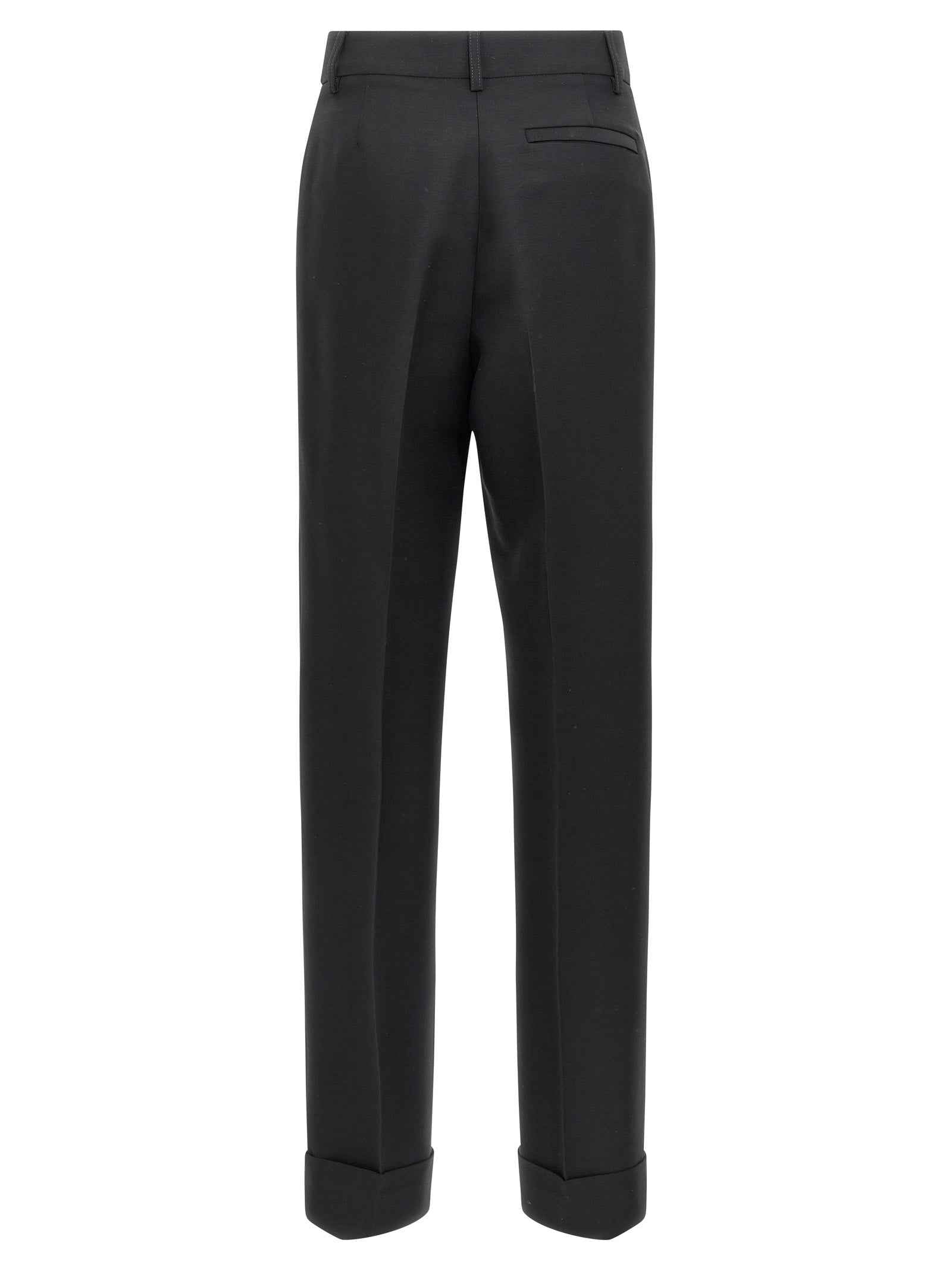 Ferragamo Black Viscose Dress Pants