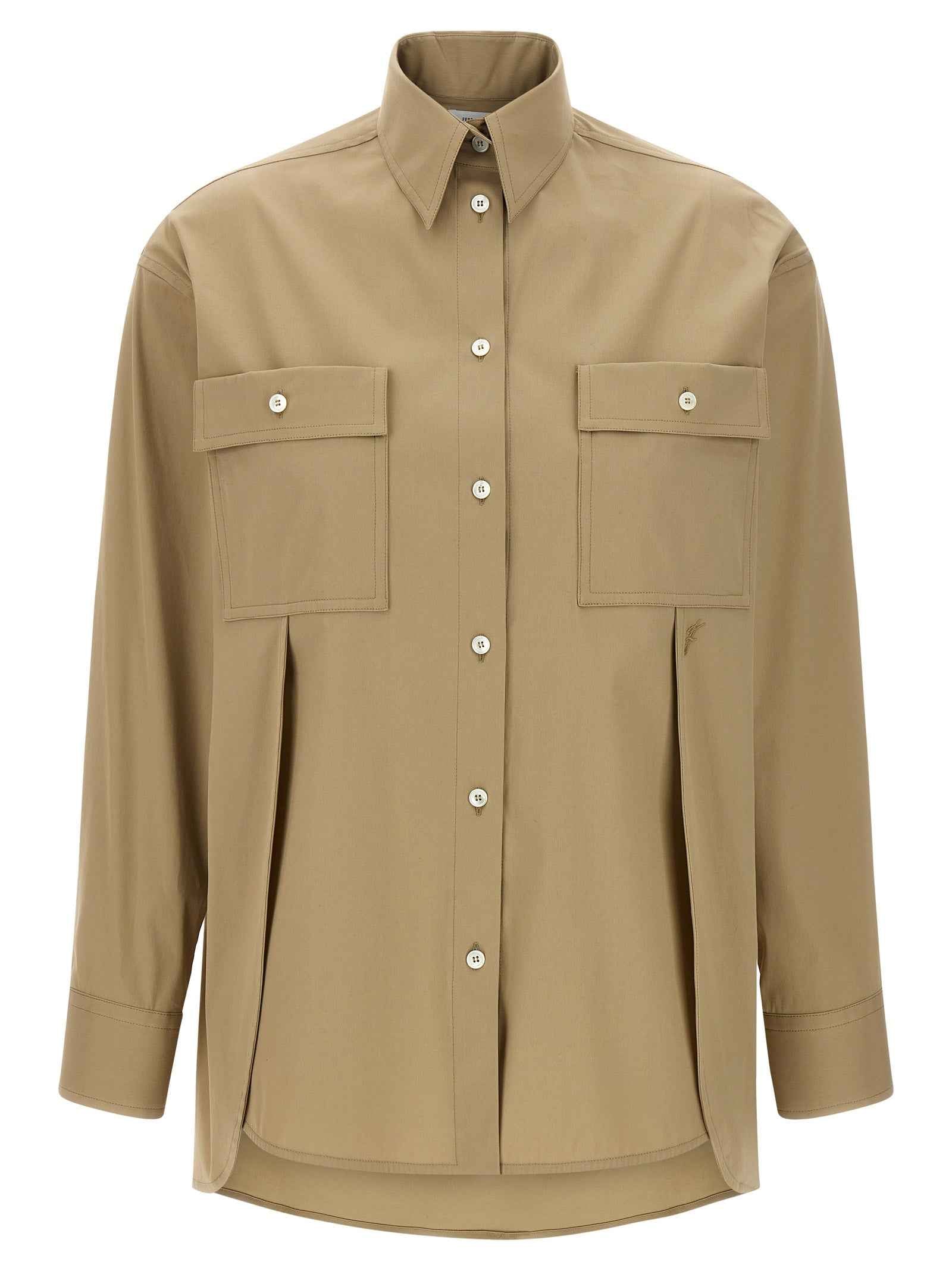 Ferragamo Beige Cotton Blouse
