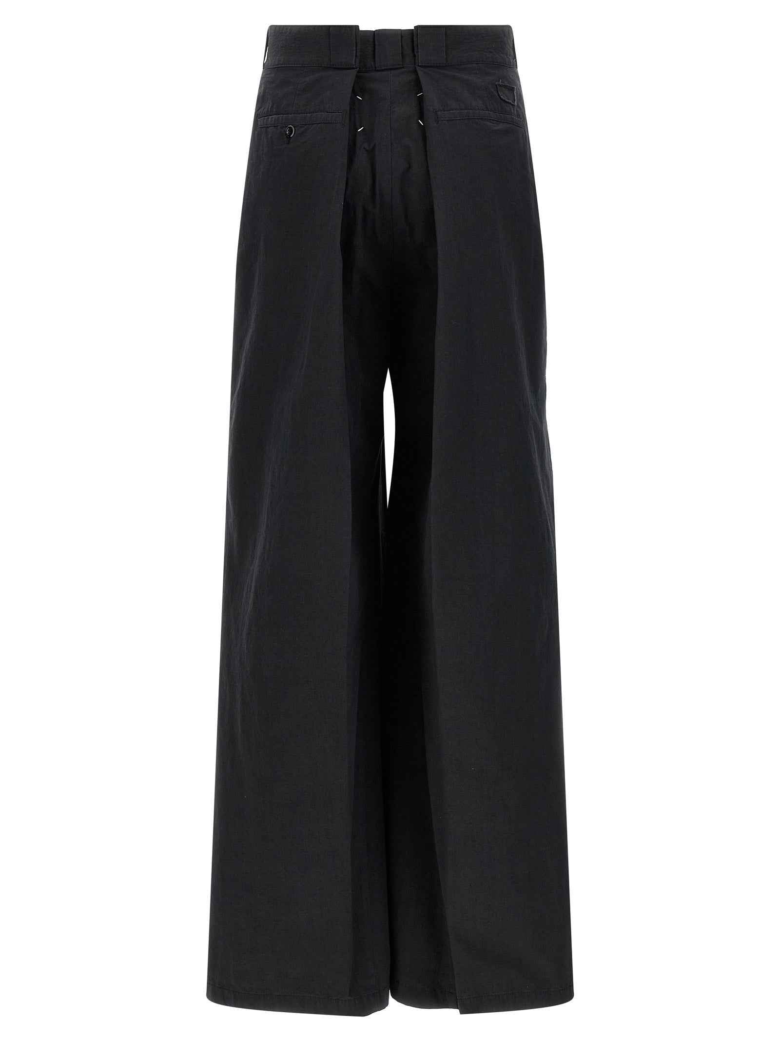 Maison Margiela Black Cotton Casual Pants