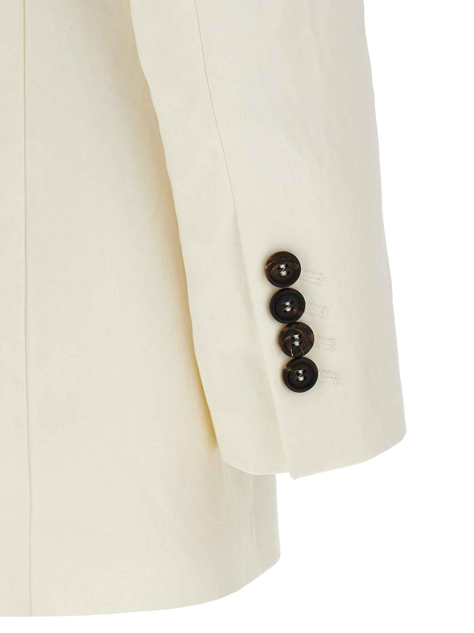 Brunello Cucinelli White Straw Blazer