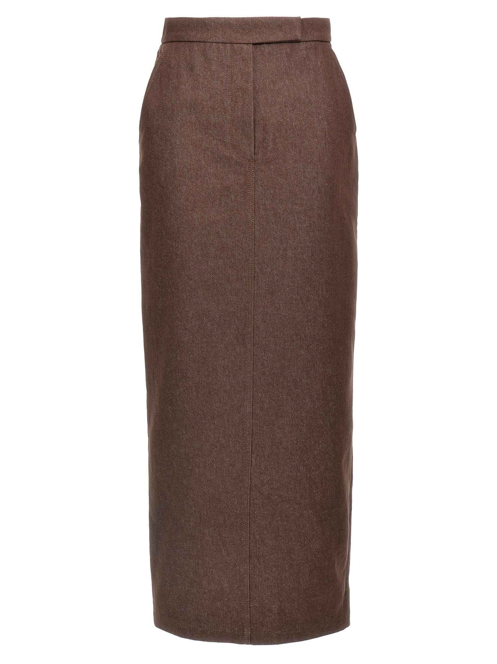 Max Mara Brown Cotton Mini Skirt