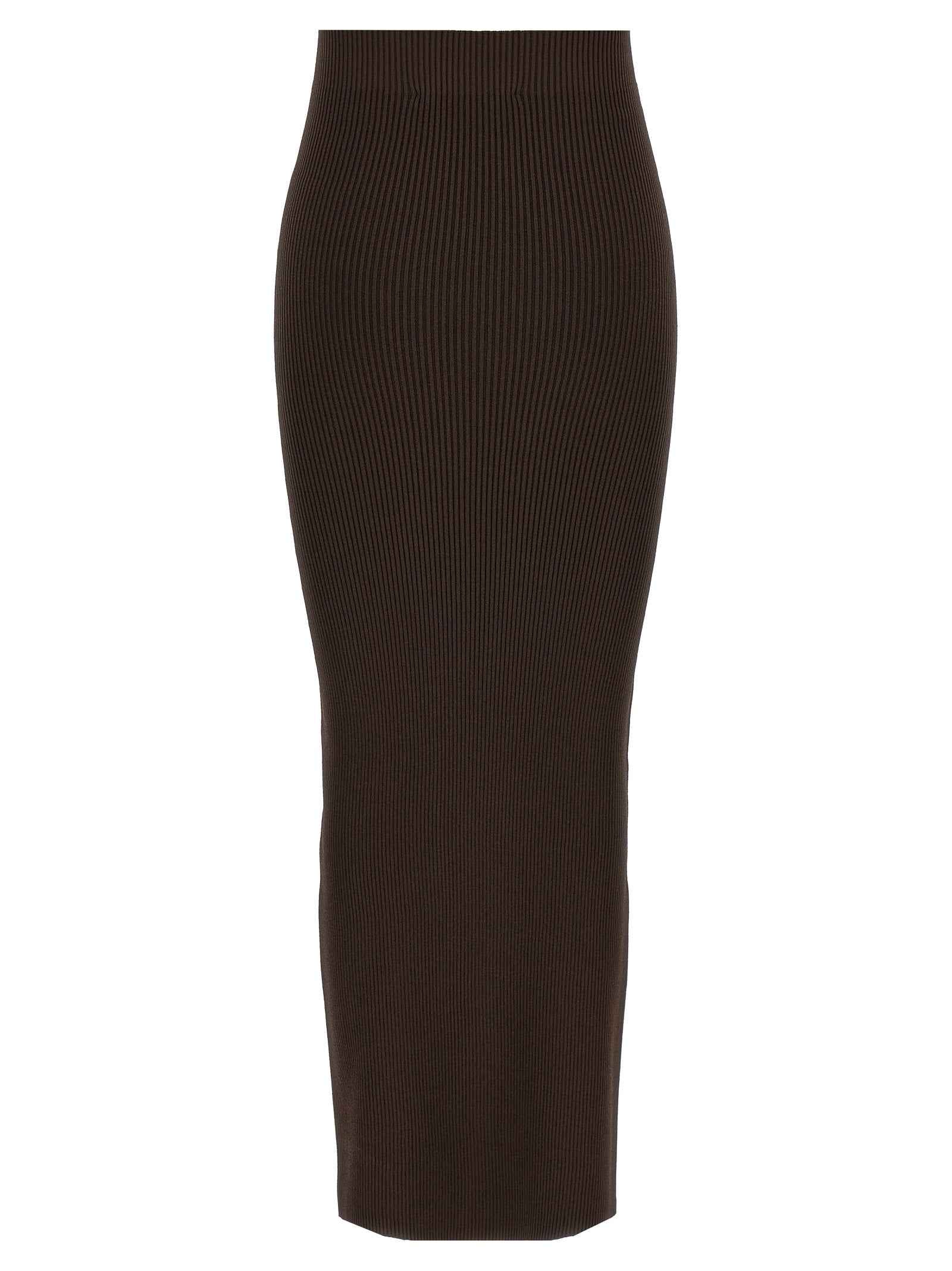 Max Mara Brown Viscose Mini Skirt