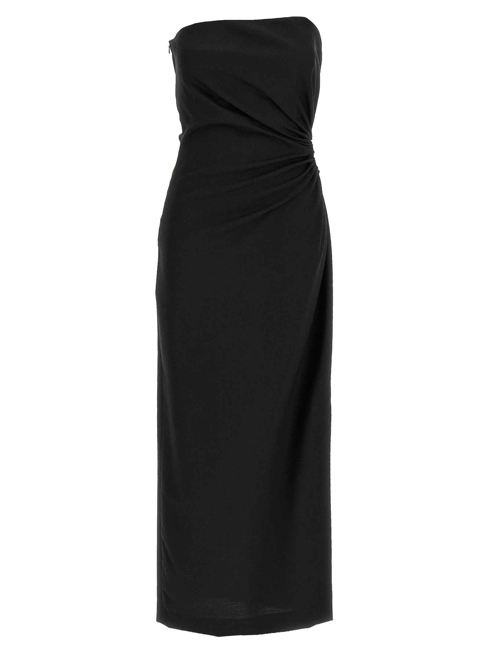 Max Mara Black Virgin Wool Long Dress